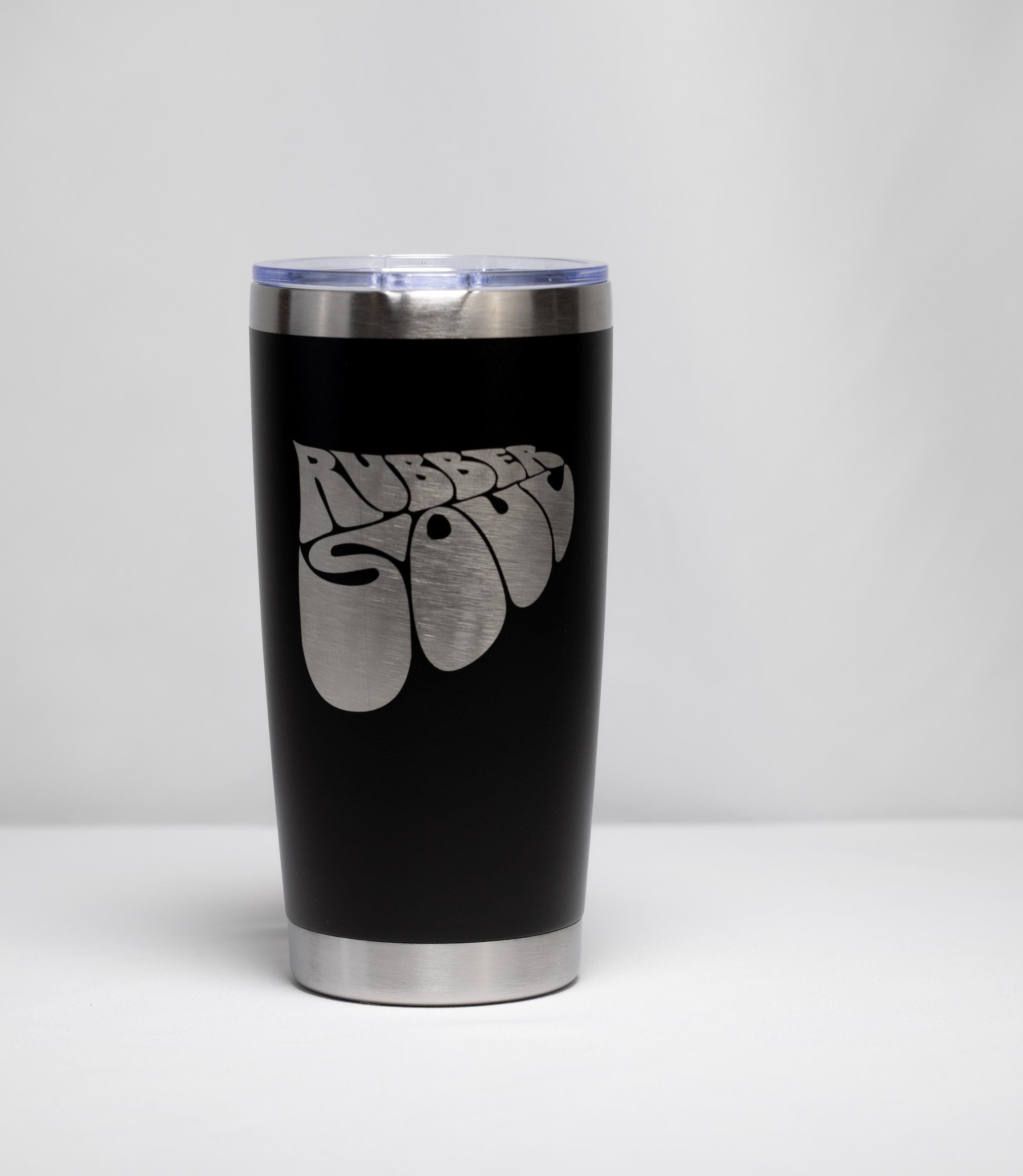 Rubber Soul Tumbler - 20 oz Stainless Steel Cup | Laser Engraved, Custom Color