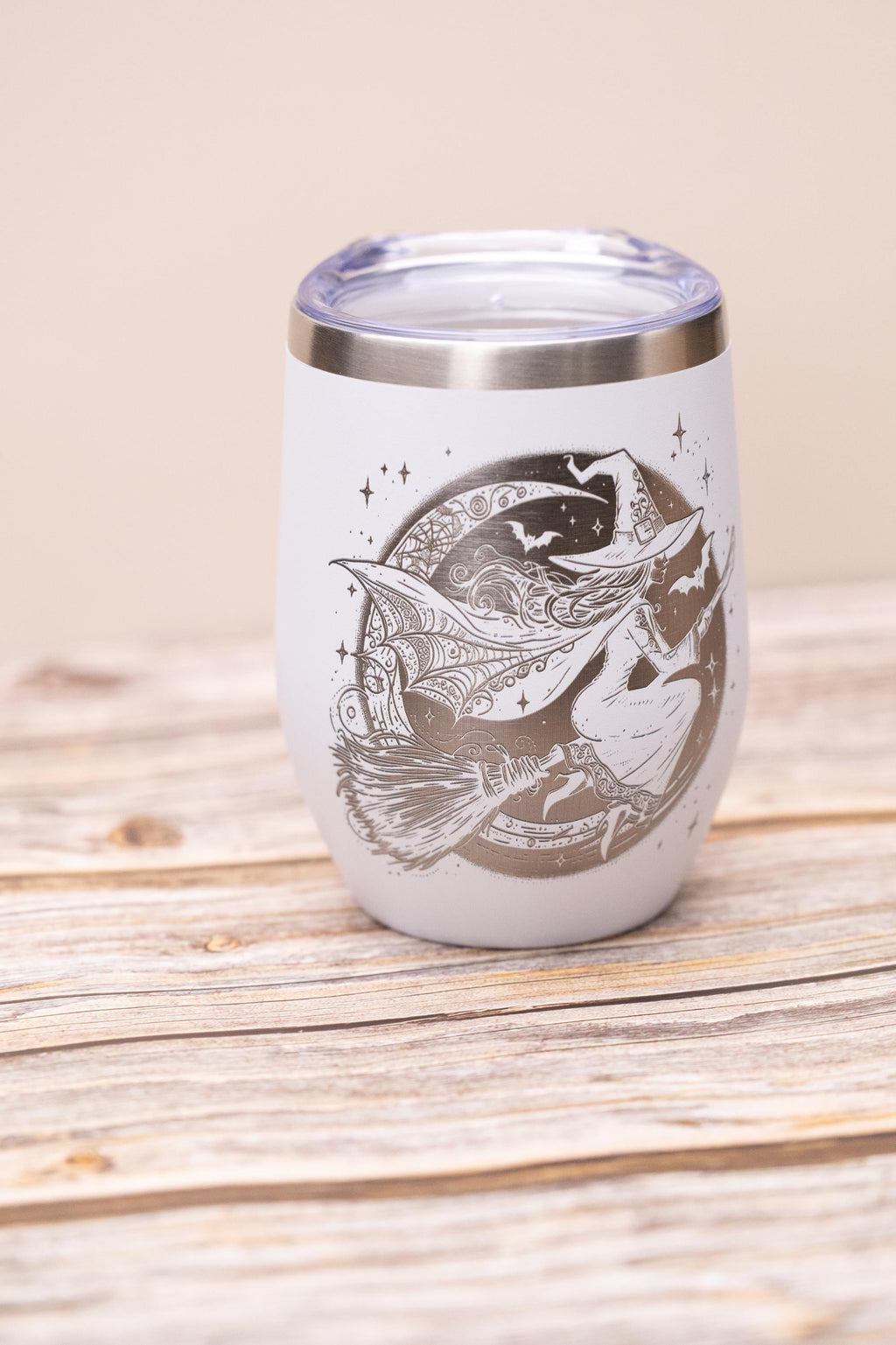 Witch Wine Tumbler - Insulated Stainless Steel Double Wall Tumbler with Spill Resistant Lid