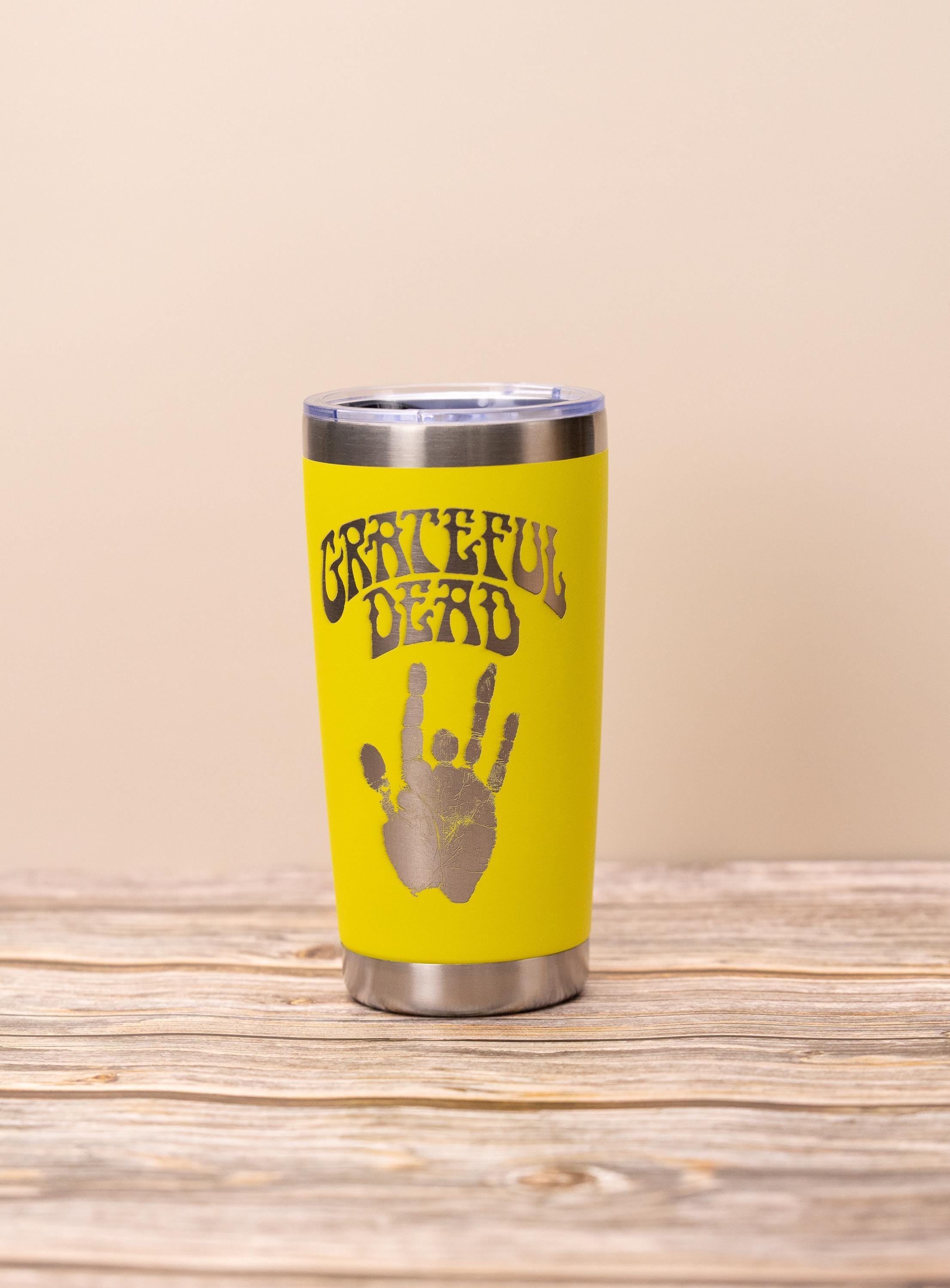Jerry Garcia Tumbler – Insulated Stainless Steel Cup with Spill Resistant Lid