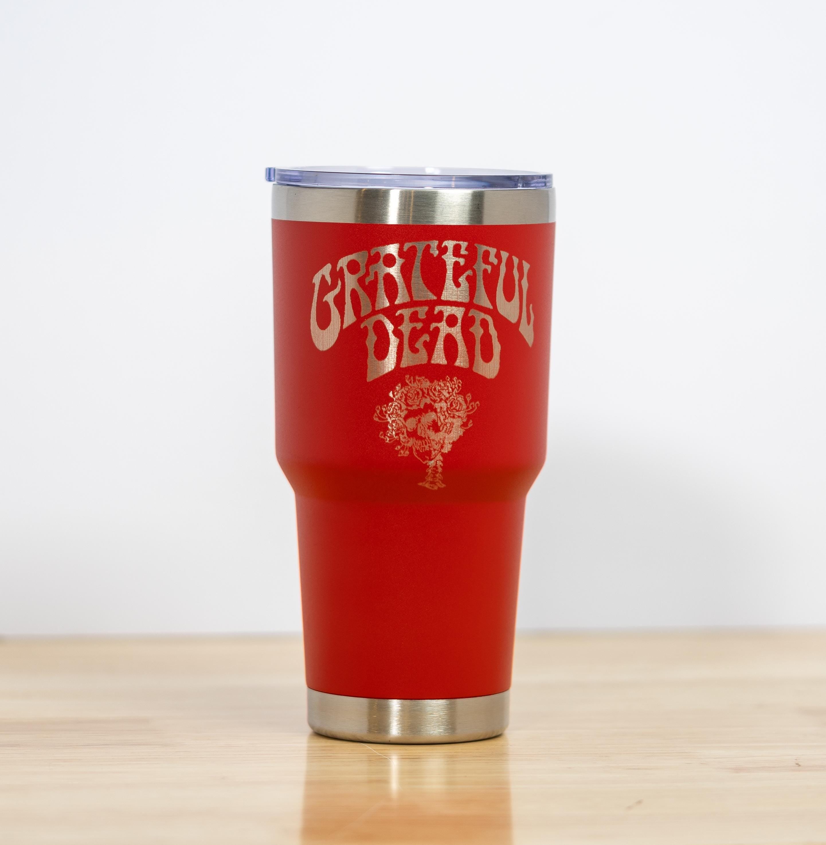 Grateful Dead Tumbler - 30oz Insulated Travel Cup with Bertha Skull Design