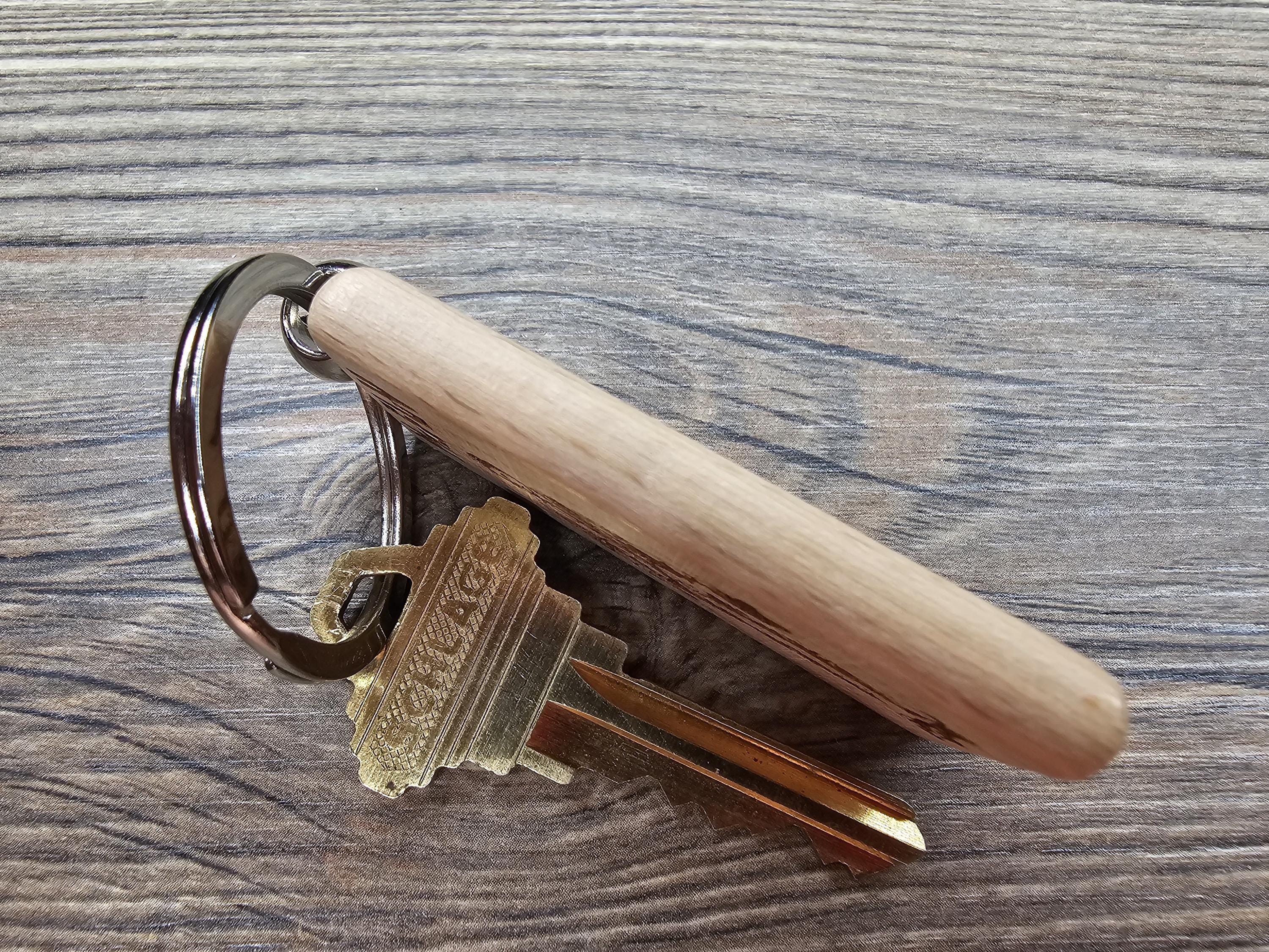 Back to the Future Keychain – Double Sided Laser Engraved Hardwood Bag Charm