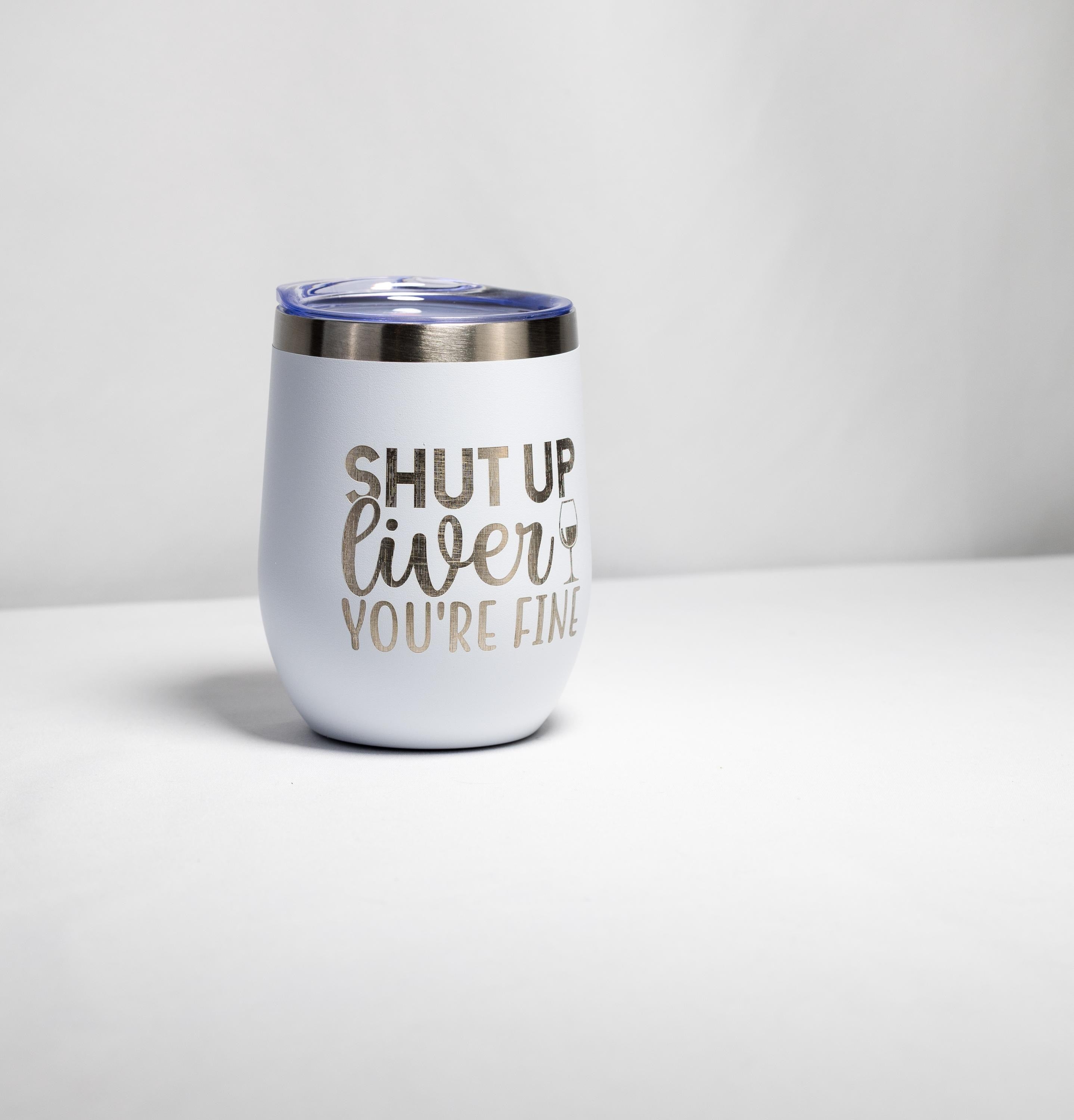 Wine Tumbler – Stainless Steel Cup With Sarcastic Laser Engraved Design, 12 oz