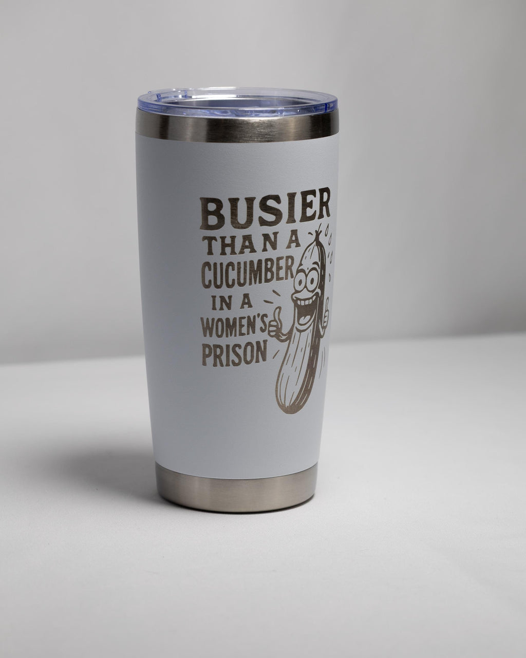 Laser Engraved Tumbler - 20 oz Stainless Steel Cup With Custom Color & Double Wall Insulation