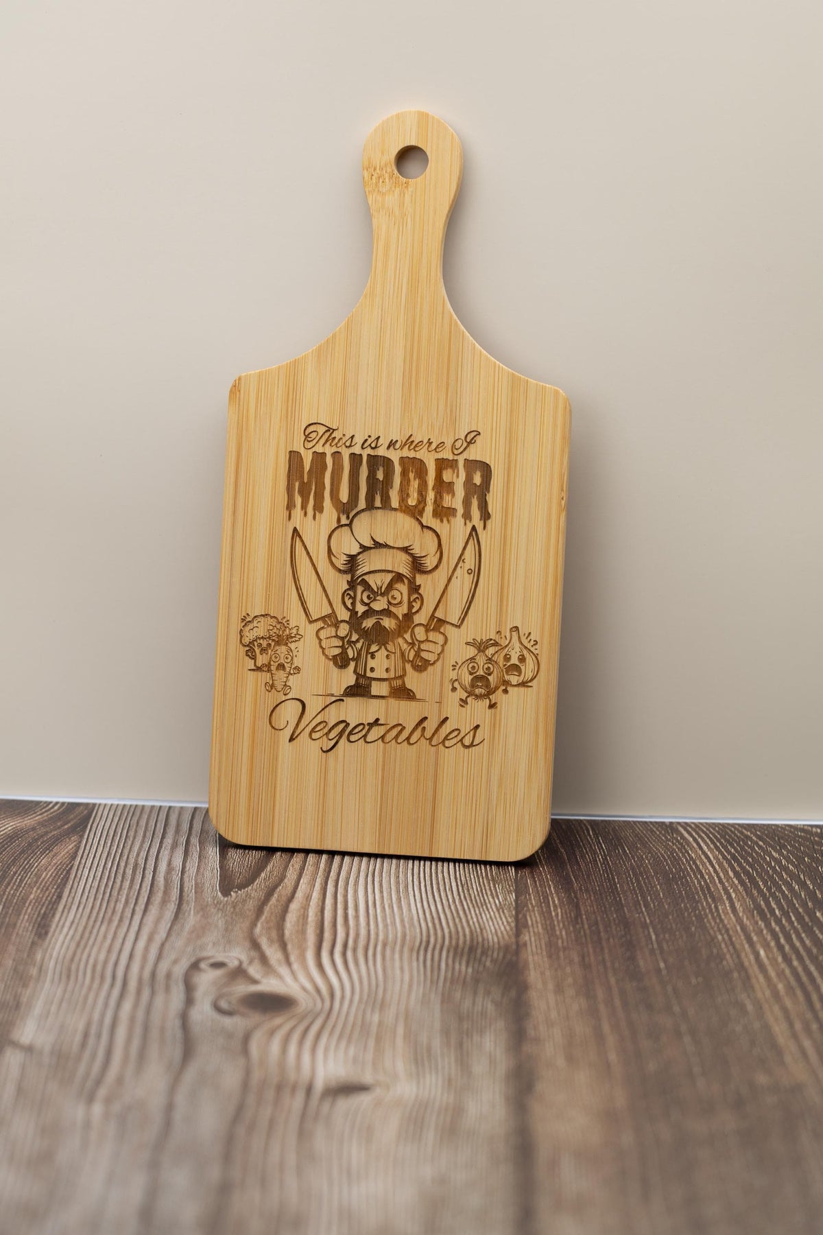 Bamboo Cutting Board – Funny Kitchen Gift | Dark Humor Kitchen Decor, Compact 5x11