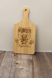Bamboo Cutting Board – Funny Kitchen Gift | Dark Humor Kitchen Decor, Compact 5x11