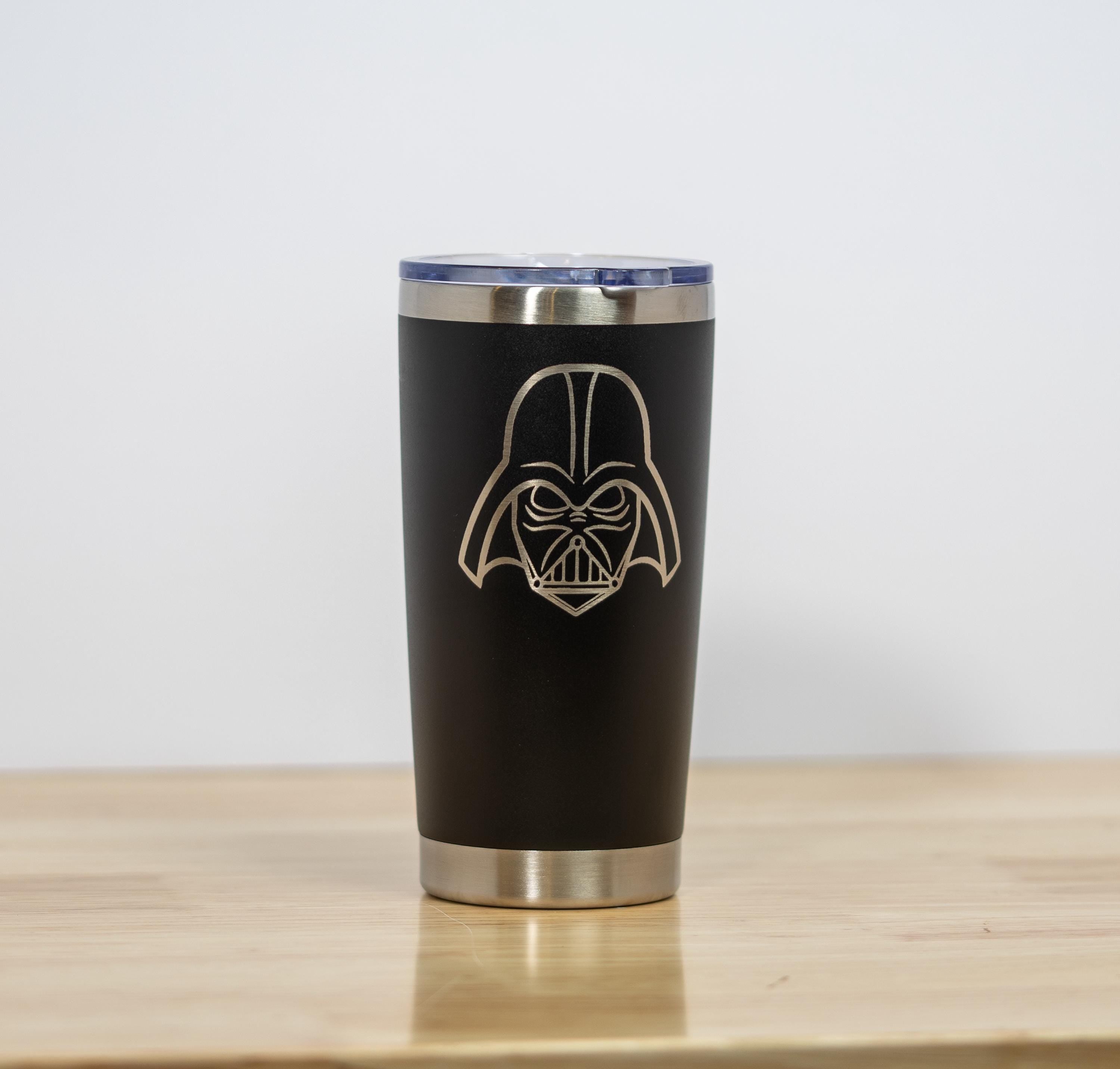 Darth Vader Travel Tumbler – 20oz Vacuum Insulated Stainless Steel Cup with Laser Engraving