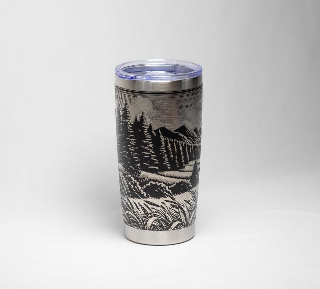 Stainless Steel Tumbler | Double Wall Vacuum Insulated Cup, Powder Coated 20 Oz Hiking Gift Mug
