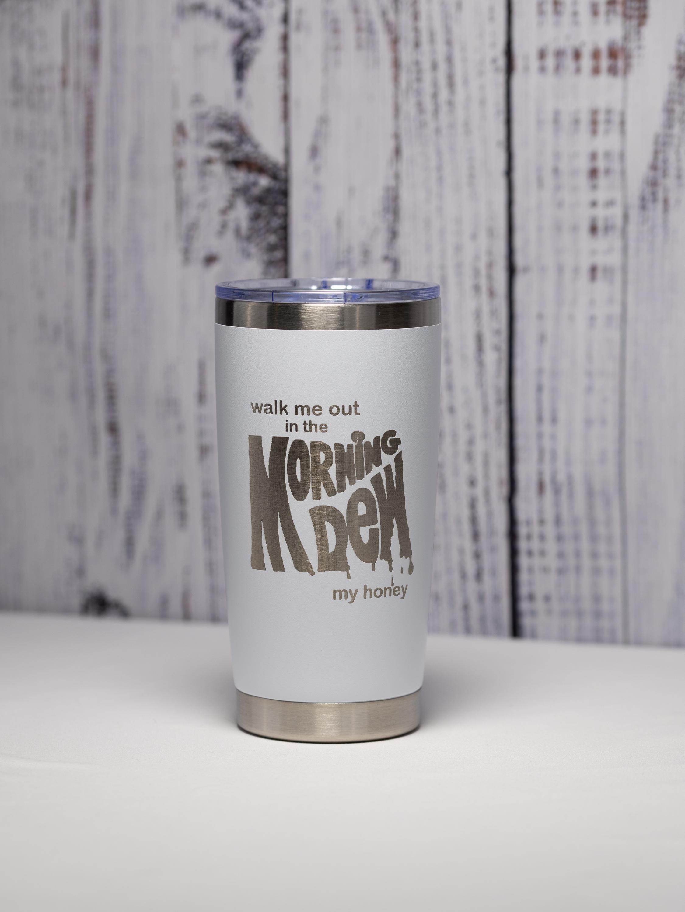 Engraved Steel Tumbler – Custom Powder Coated 20 oz Stainless Steel Cup