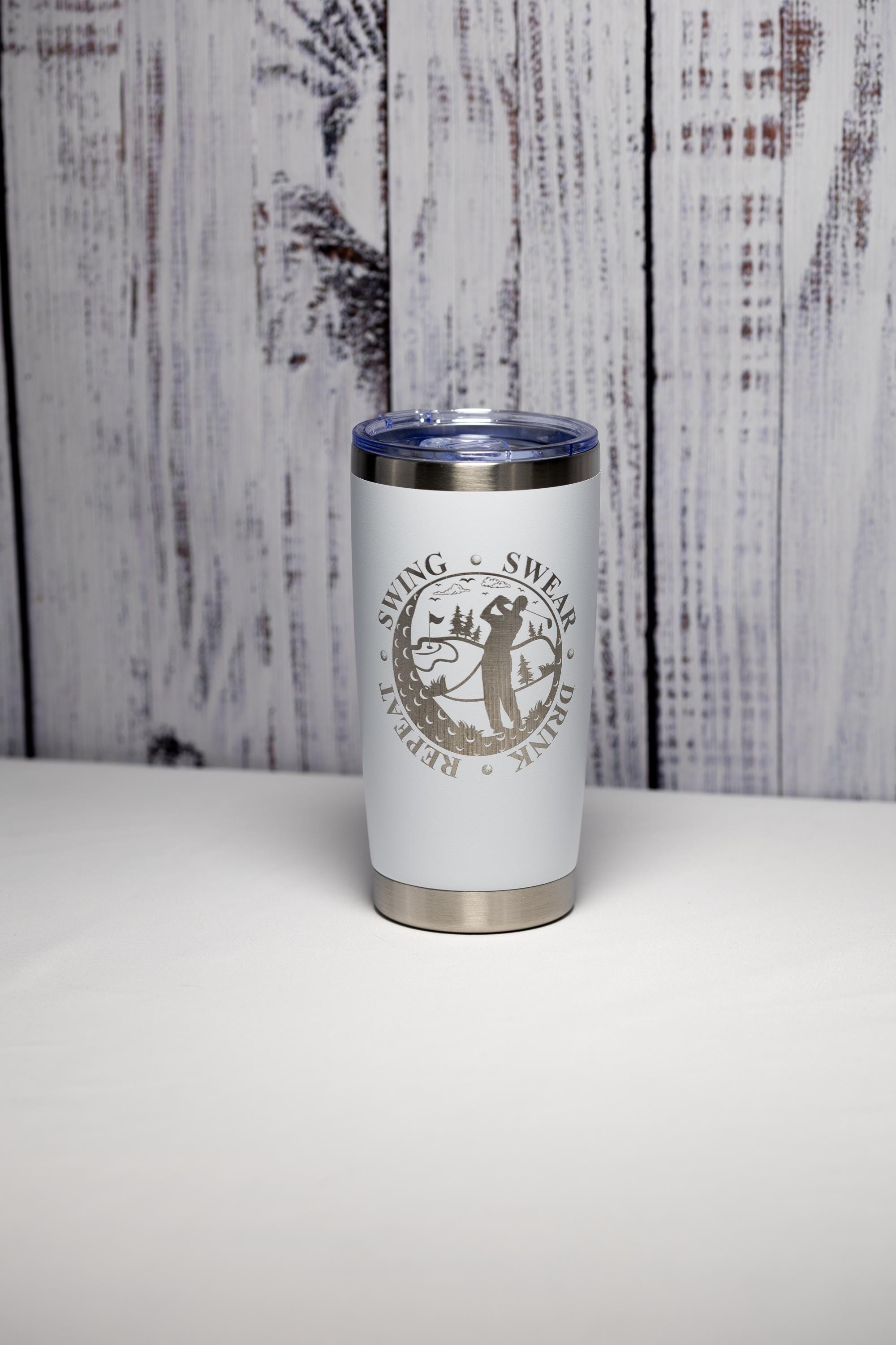 Golf Tumbler - 20oz Stainless Steel Cup | Laser Engraved, Custom Color Tumbler