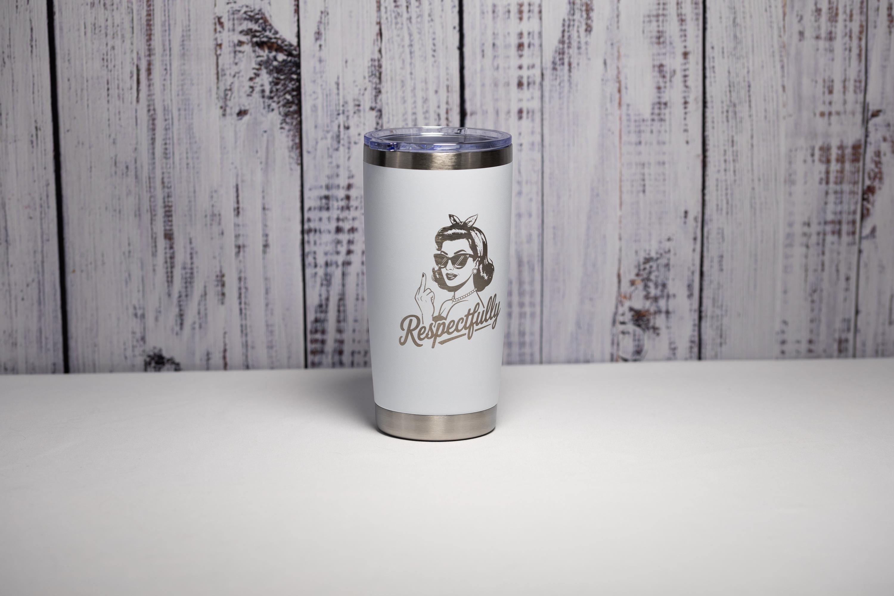 Retro Stainless Steel Tumbler – Dishwasher Safe Double Wall Cup | 20oz Hot Cold Drink Container