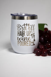 Funny Wine Tumbler – Stainless Steel Cup | Vacuum Insulated, Custom Color, 12 oz