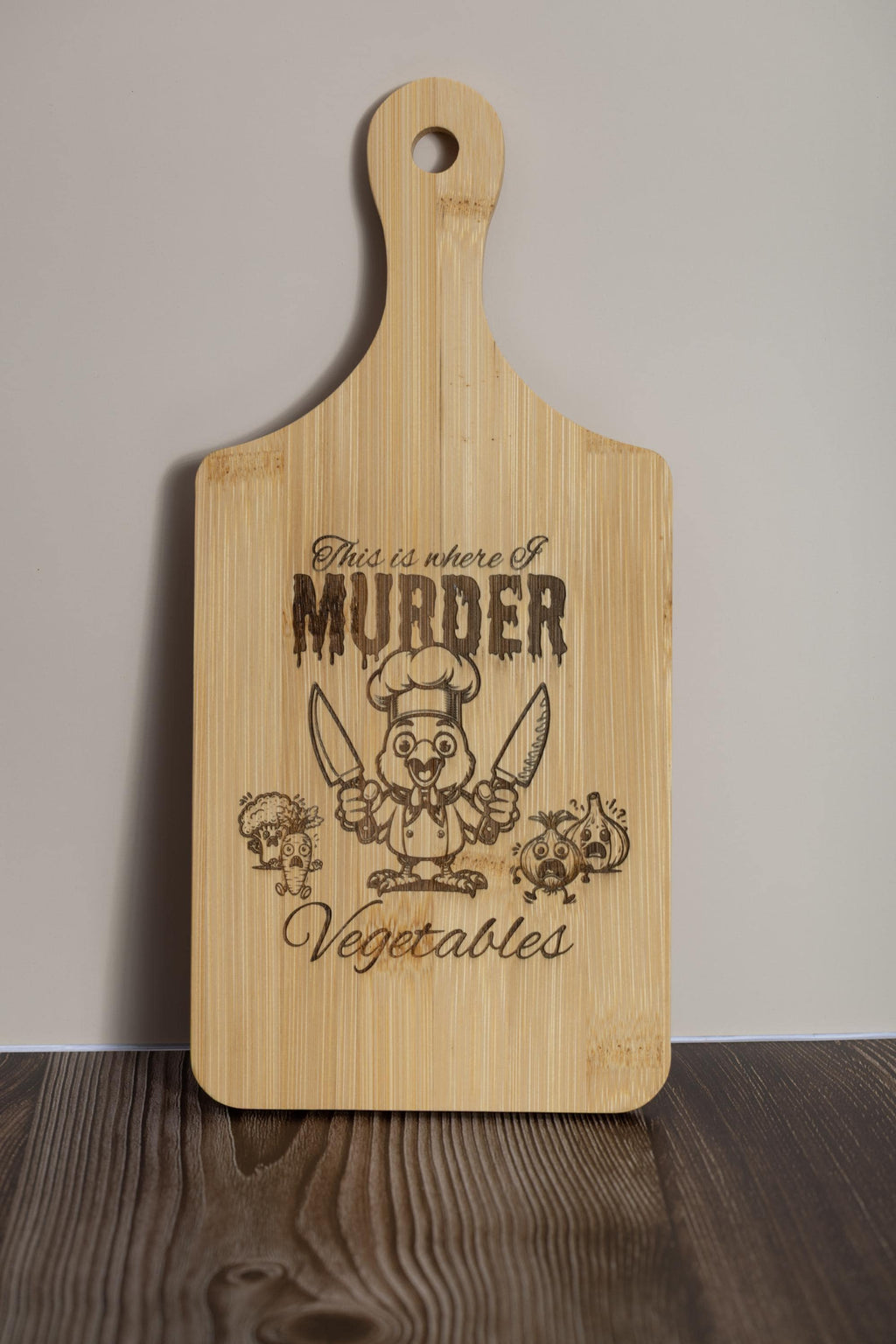 Engraved Bamboo Cutting Board - Compact 5x11 Eco Friendly Kitchen Decor