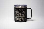 Laser Engraved Mug | Antisocial Butterfly Stainless Steel Cup - Durable Travel Mug