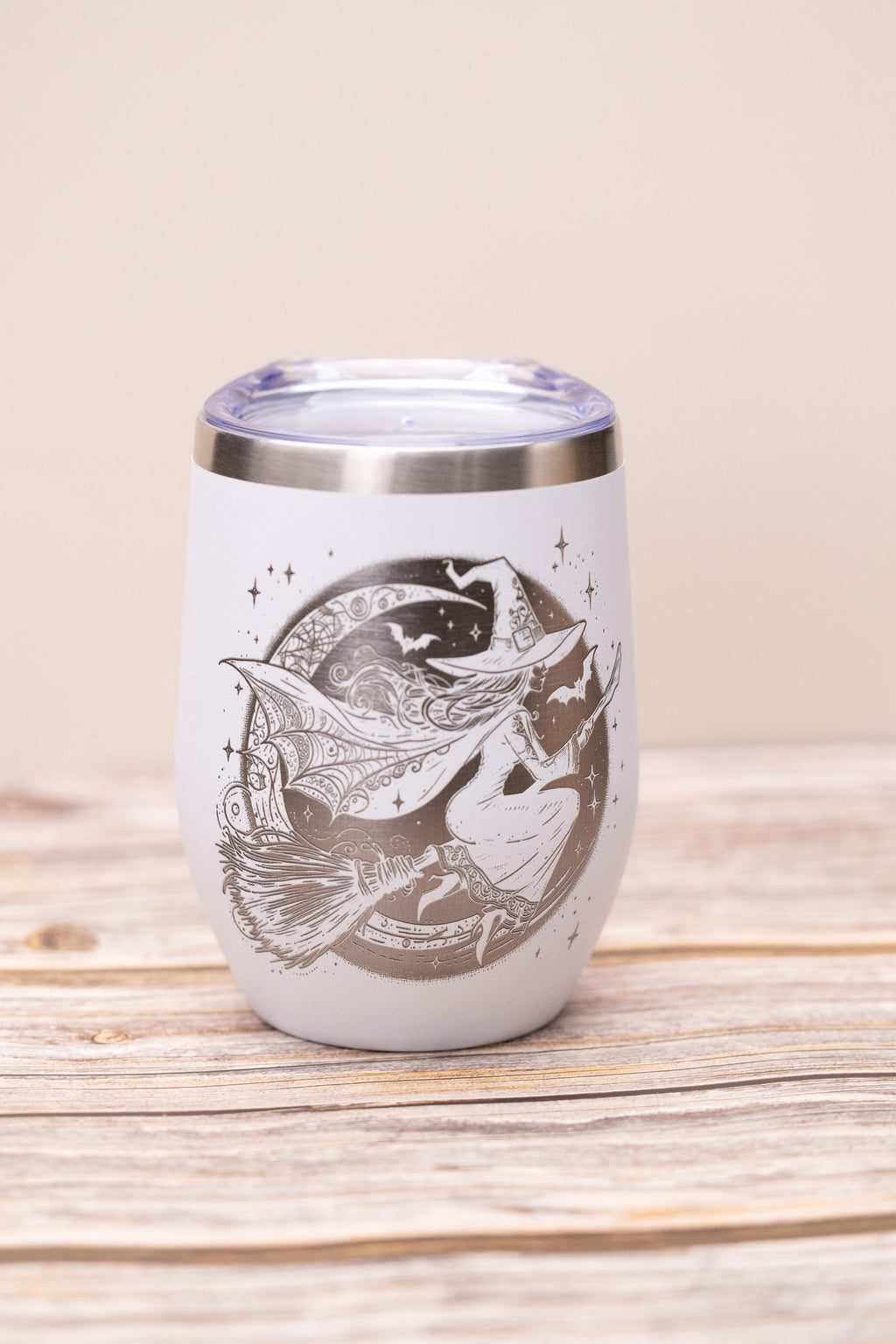 Witch Wine Tumbler - Insulated Stainless Steel Double Wall Tumbler with Spill Resistant Lid