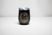 Funny Camping Wine Tumbler – Stainless Steel, Double Wall, 12 oz Insulated Cup