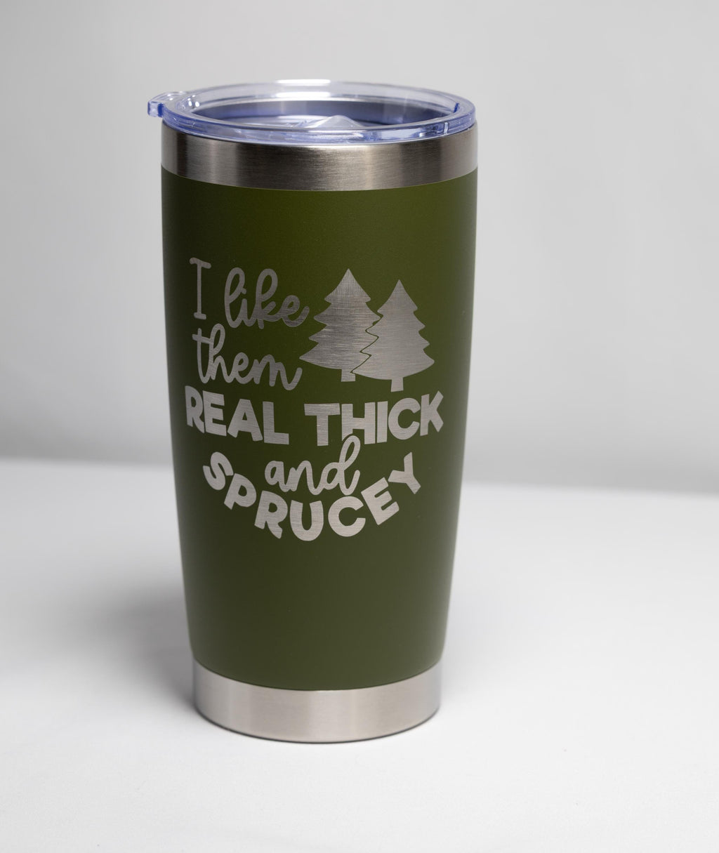 Camping Tumbler - 20 oz Stainless Steel Double Wall Insulated Custom Color Cup