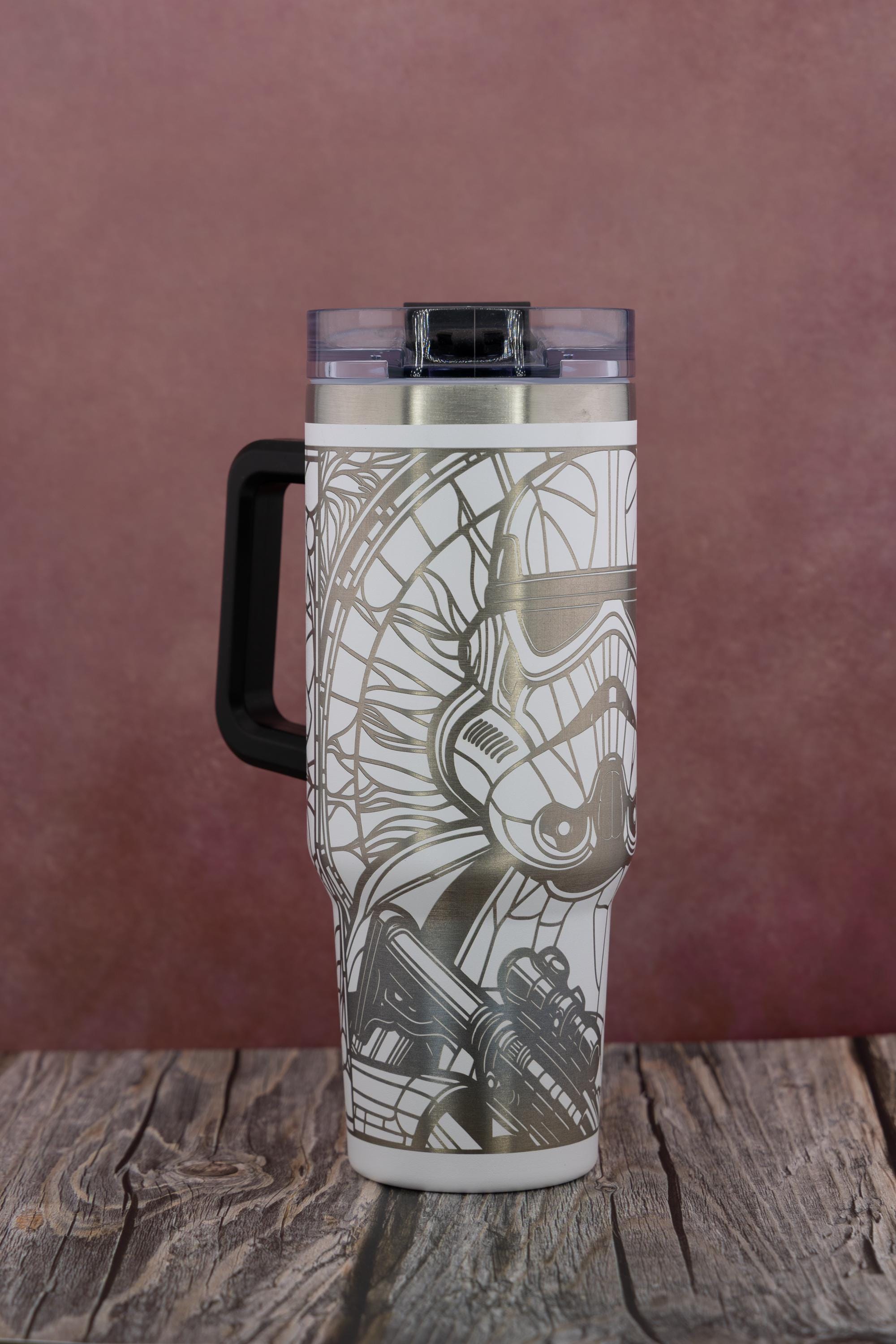 Stormtrooper Mosaic Tumbler – 40oz Insulated Travel Mug | Stainless Steel Cup