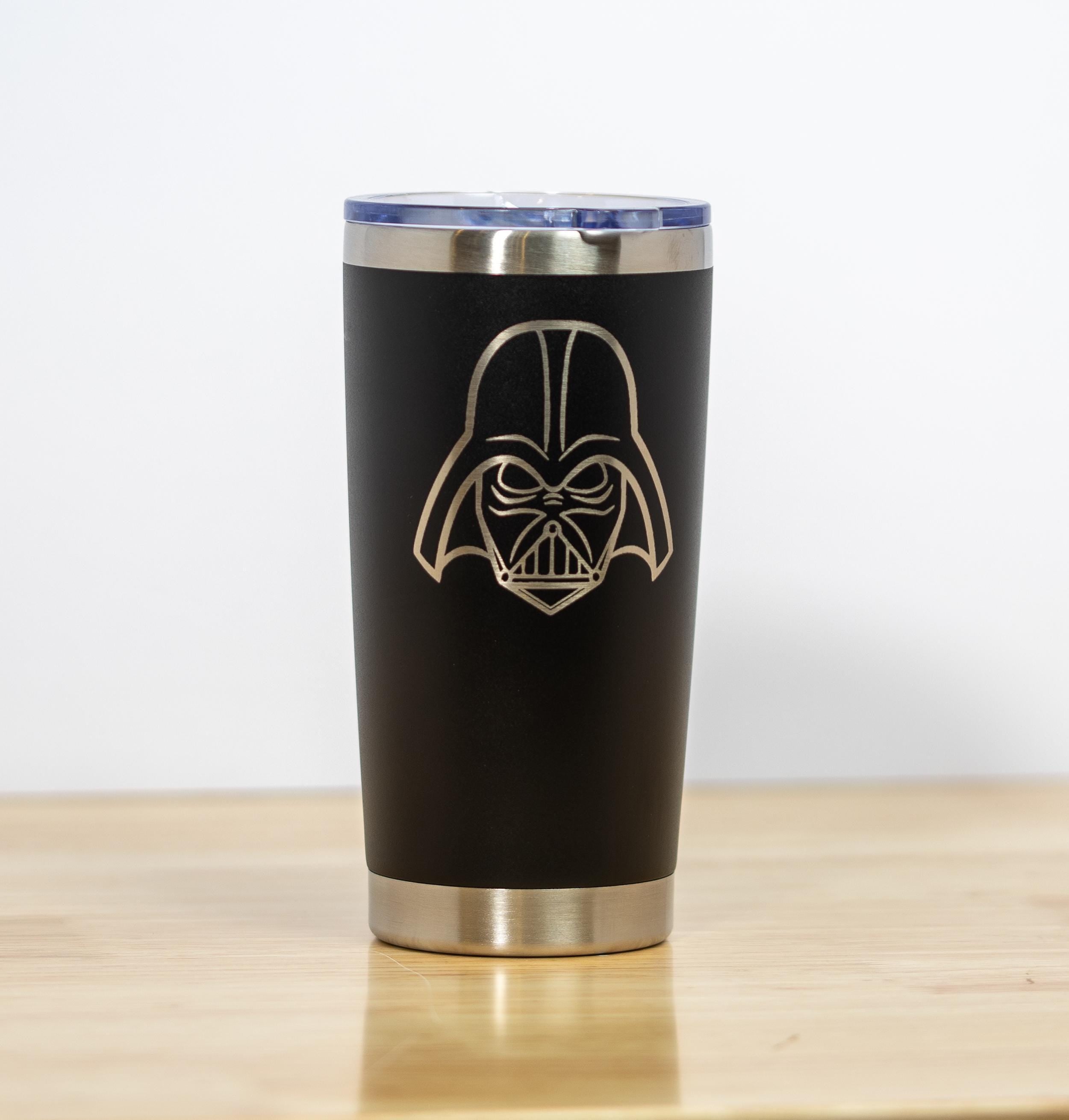 Darth Vader Travel Tumbler – 20oz Vacuum Insulated Stainless Steel Cup with Laser Engraving
