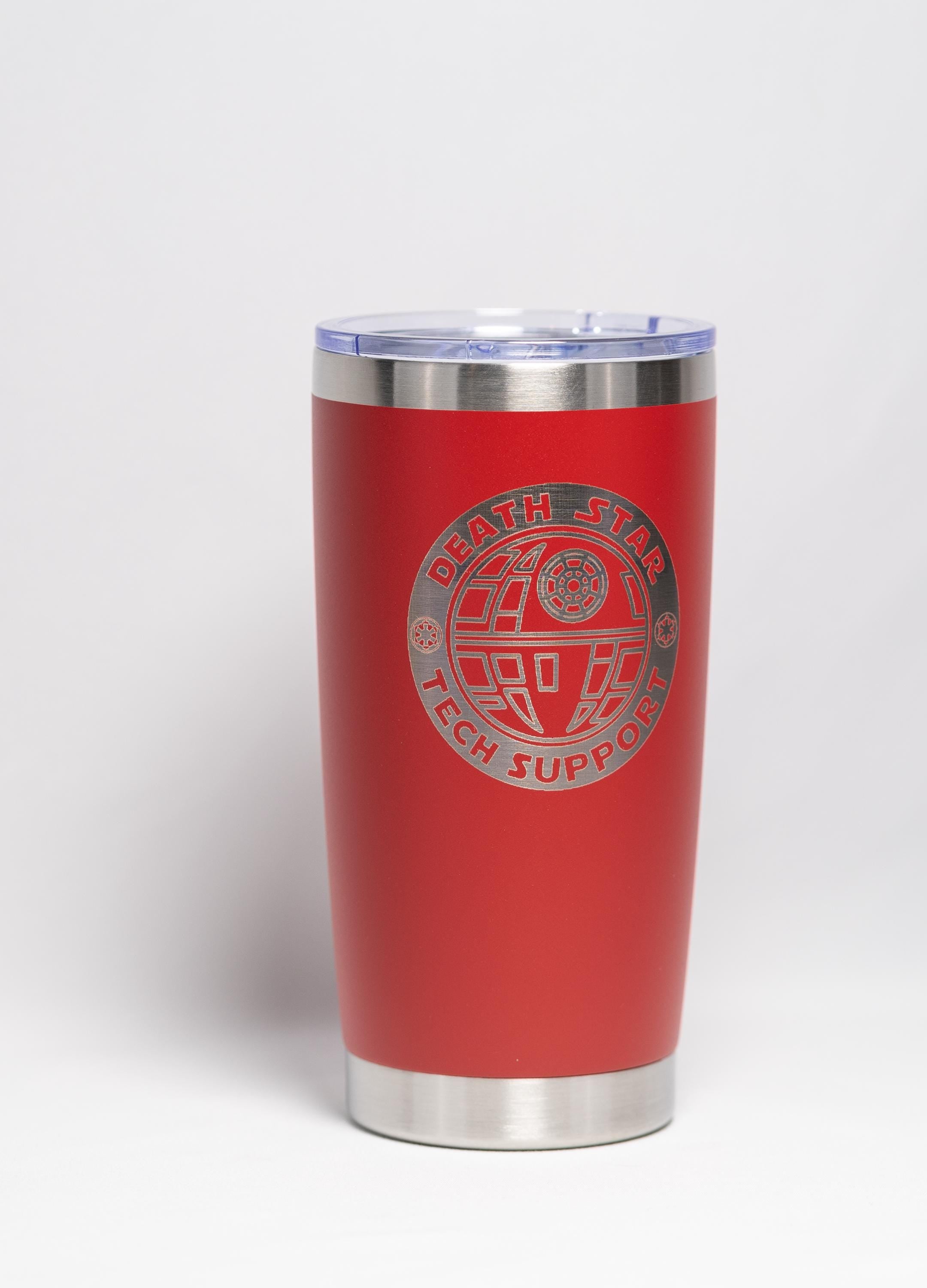Death Star Tumbler - Engraved Stainless Steel Cup | Vacuum Insulated Drinkware