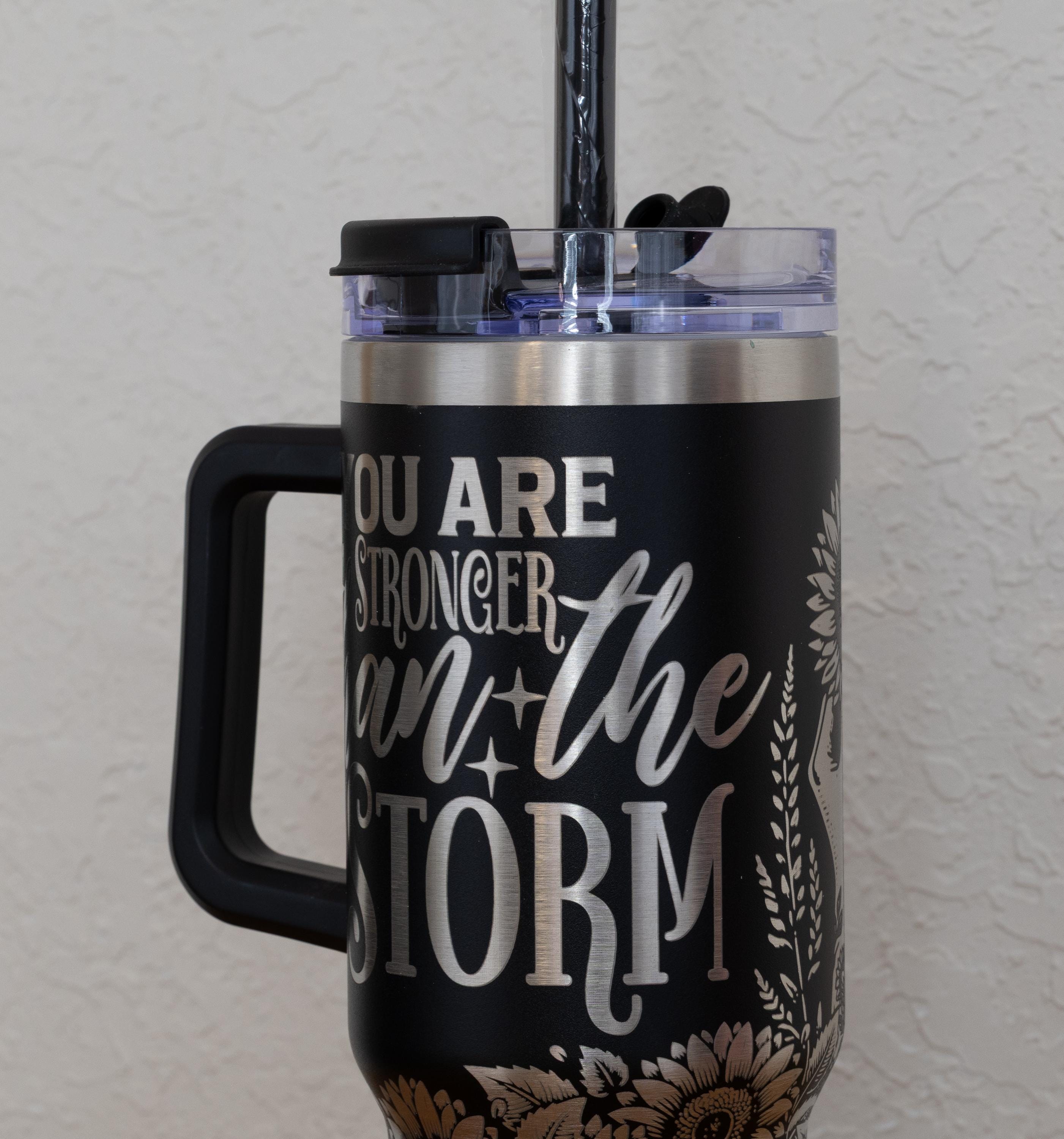 Stainless Steel Tumbler 40oz – Vacuum Insulated Mug With Handle Sliding Lid