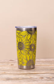 Sunflower Tumbler – 20oz Stainless Steel Double Wall Vacuum Insulated Drinkware