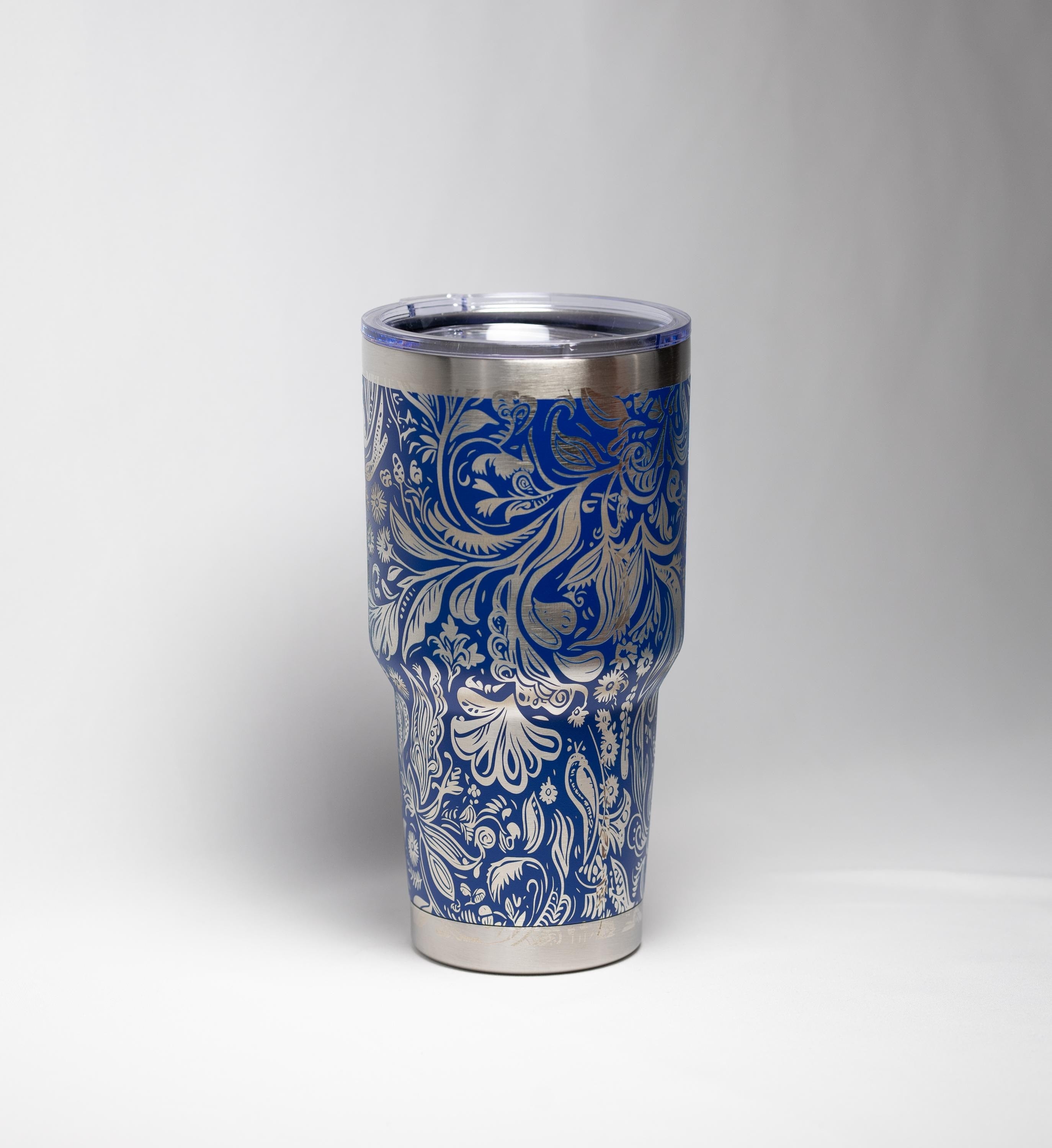 Paisley Travel Tumbler - 30oz Double Wall Insulated Drink Cup With Laser Engraving