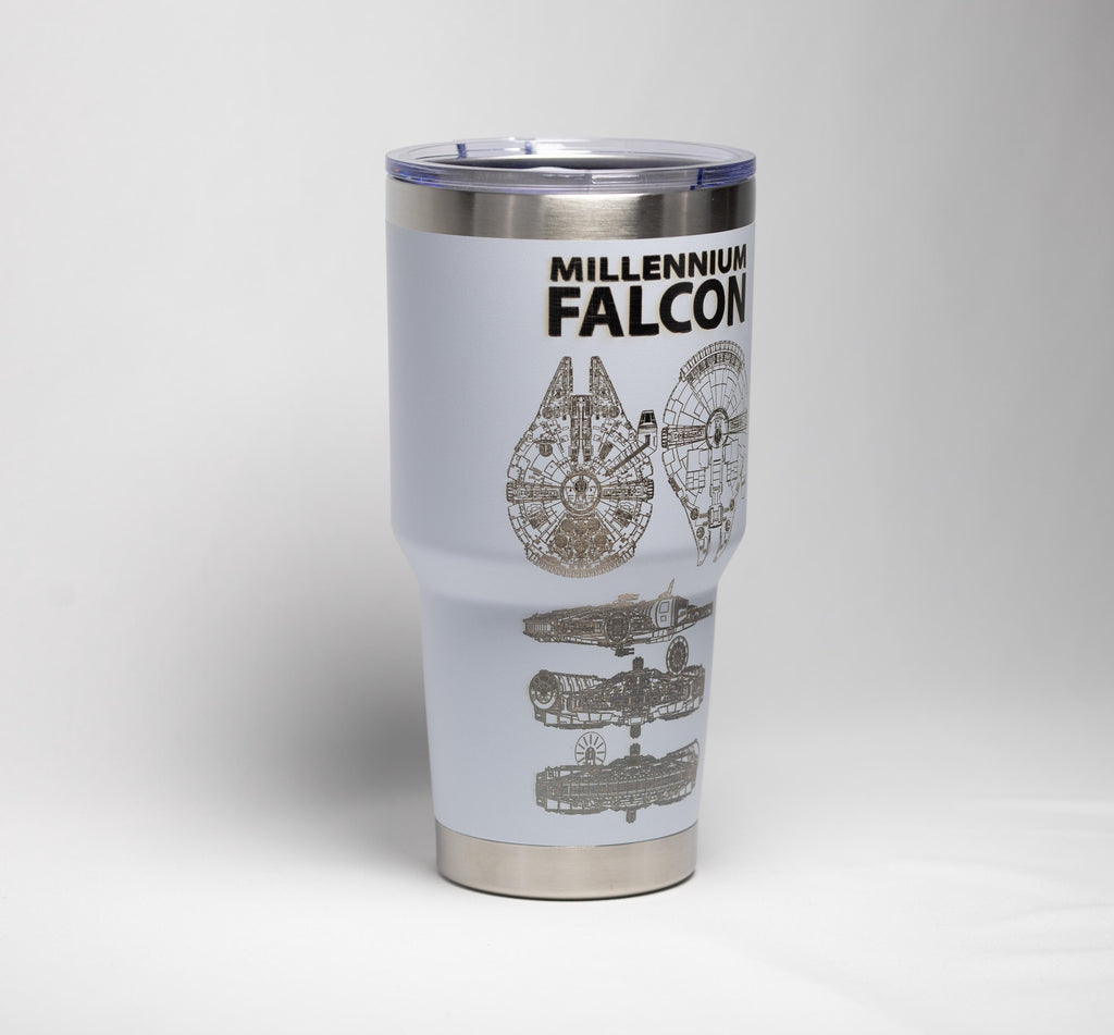 Millennium Falcon Tumbler - Star Wars Drinkware | Custom Color 30 oz Travel Cup