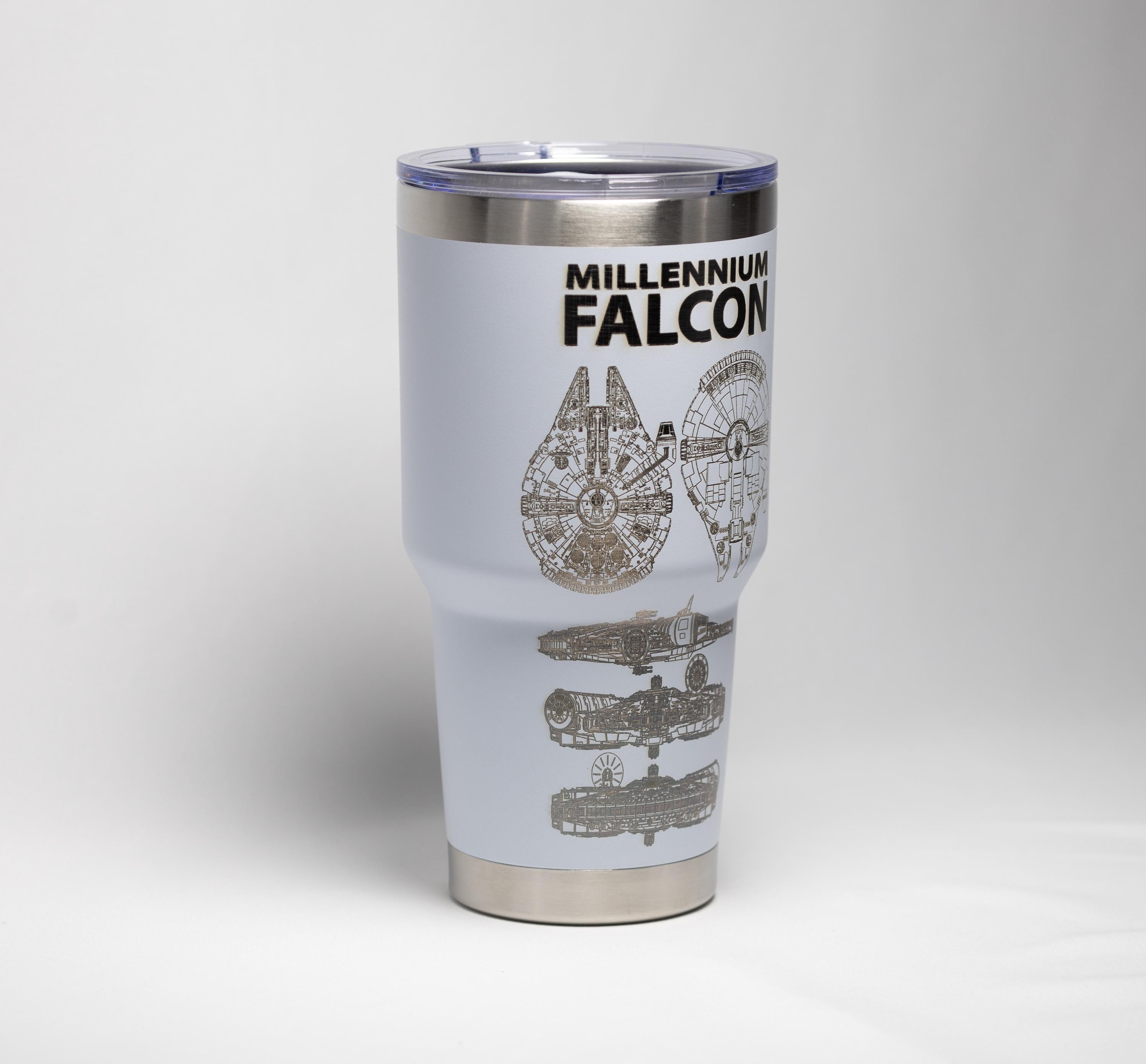 Millennium Falcon Tumbler - Star Wars Drinkware | Custom Color 30 oz Travel Cup