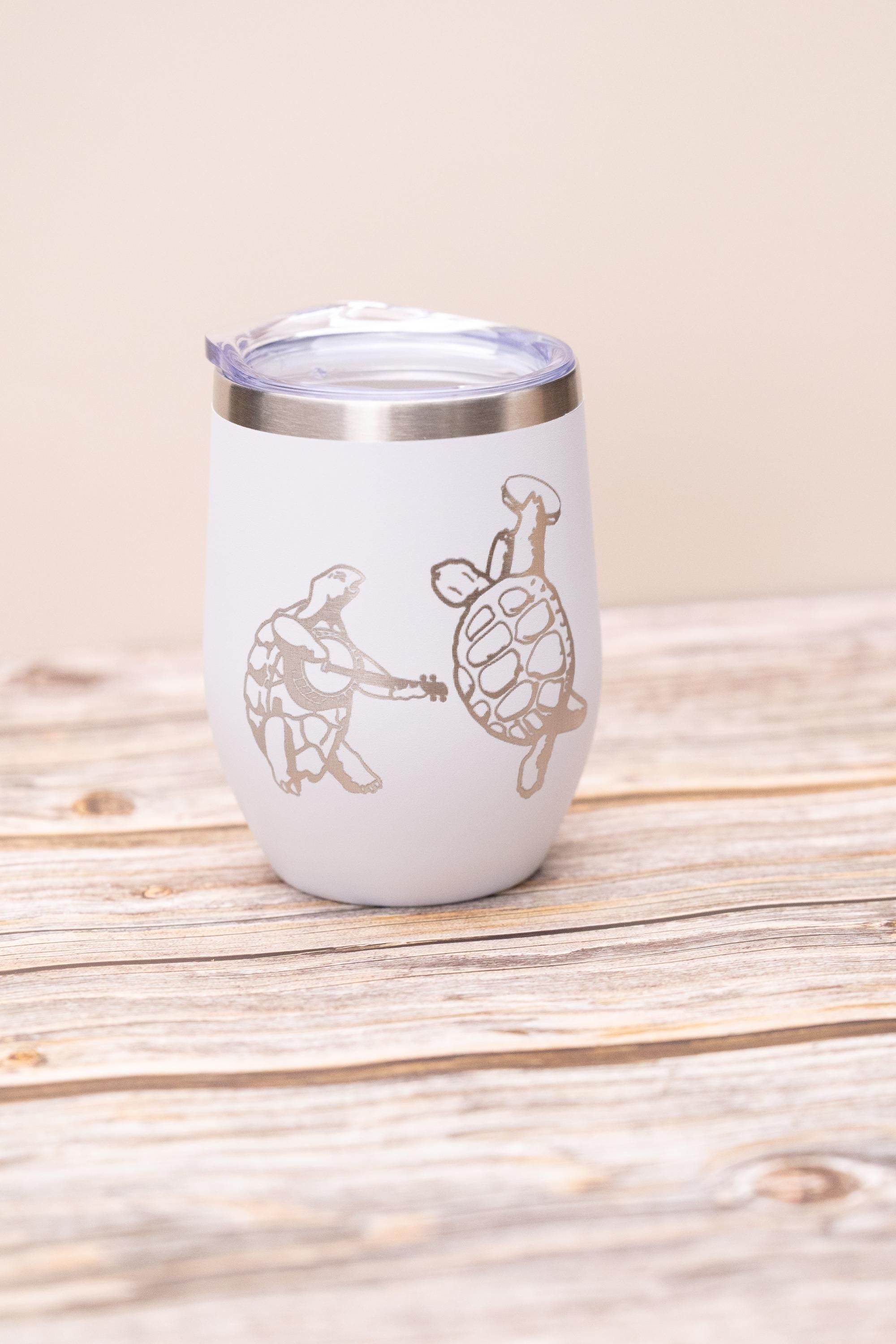 Music Fan Wine Tumbler - Insulated Stainless Steel Cup With Spill Resistant Lid