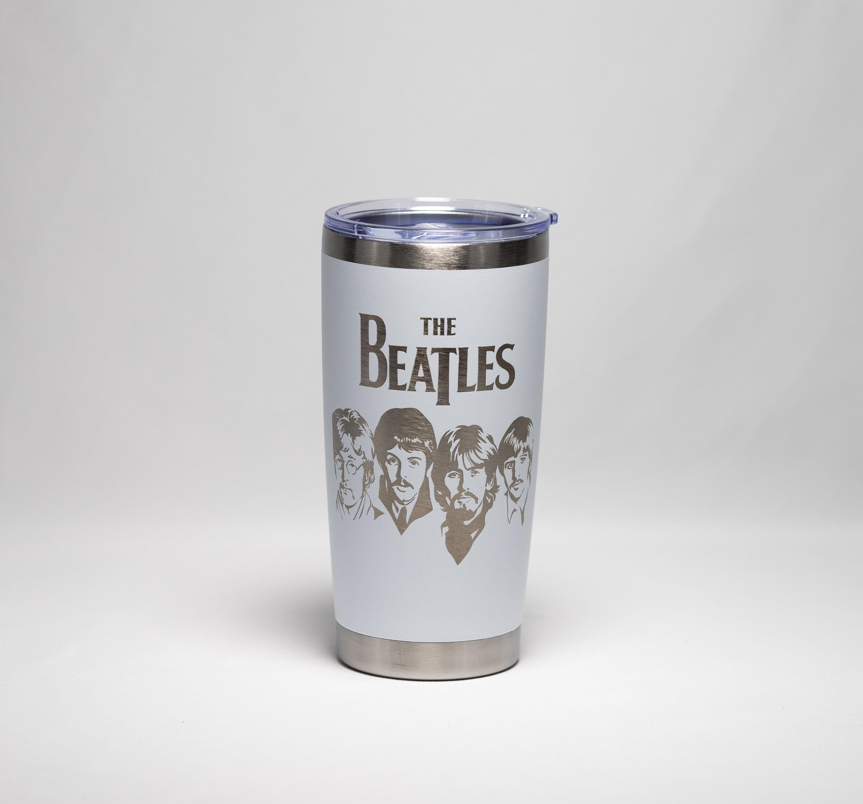 Beatles Insulated Tumbler - Stainless Steel 20oz Engraved Coffee Cup