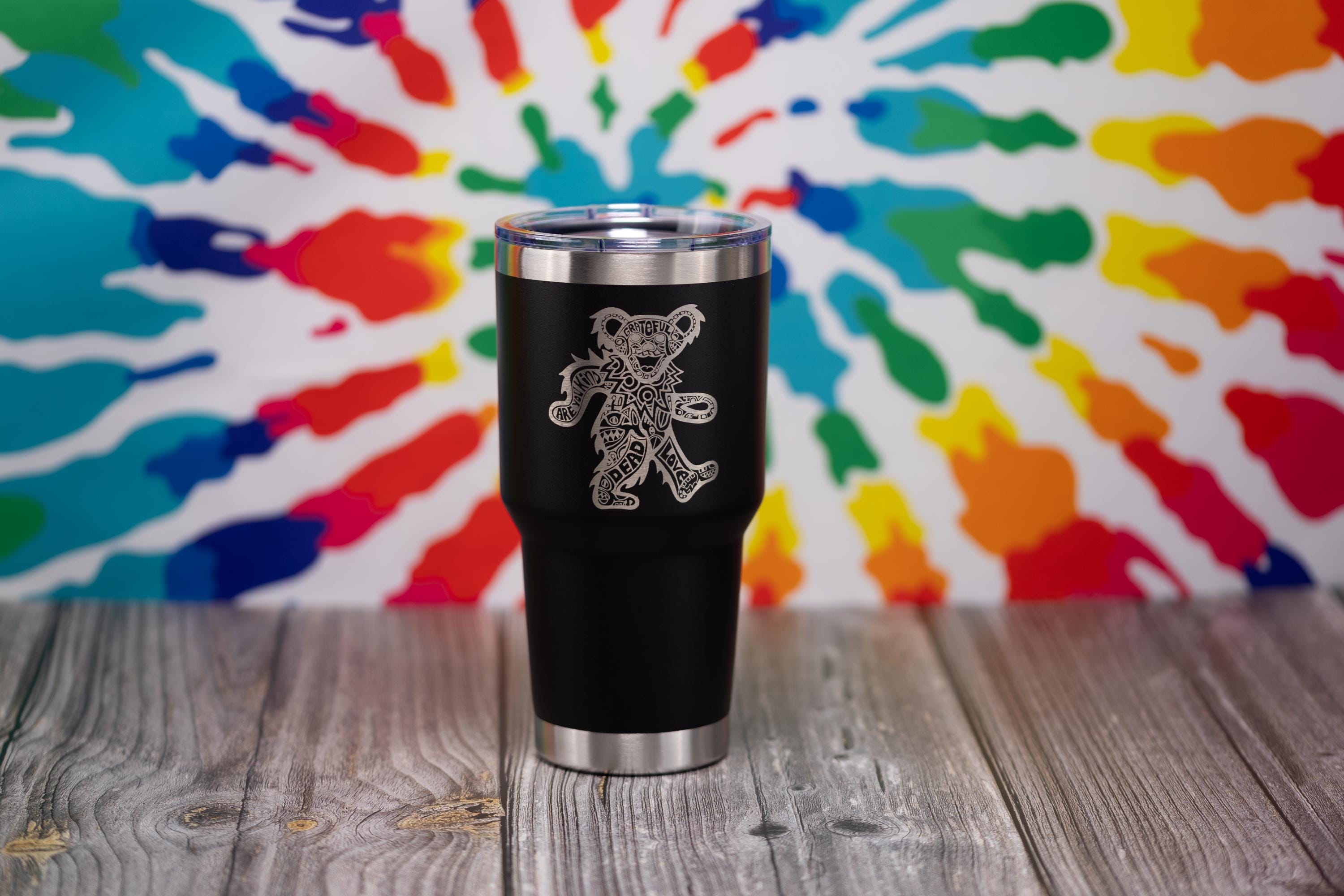 Stainless Steel Tumbler – Grateful Dead Kind Bear 30oz Vacuum Insulated Cup