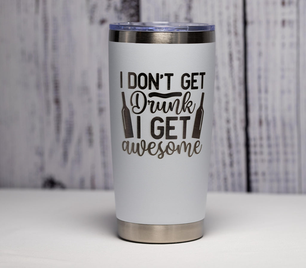 Laser Engraved Tumbler - Custom Color Drinkware | 20 oz Vacuum Insulated Mug