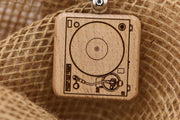 Laser Engraved Keychain – Collectible Music Charm Wood Record Keychain with Double-Sided Detail