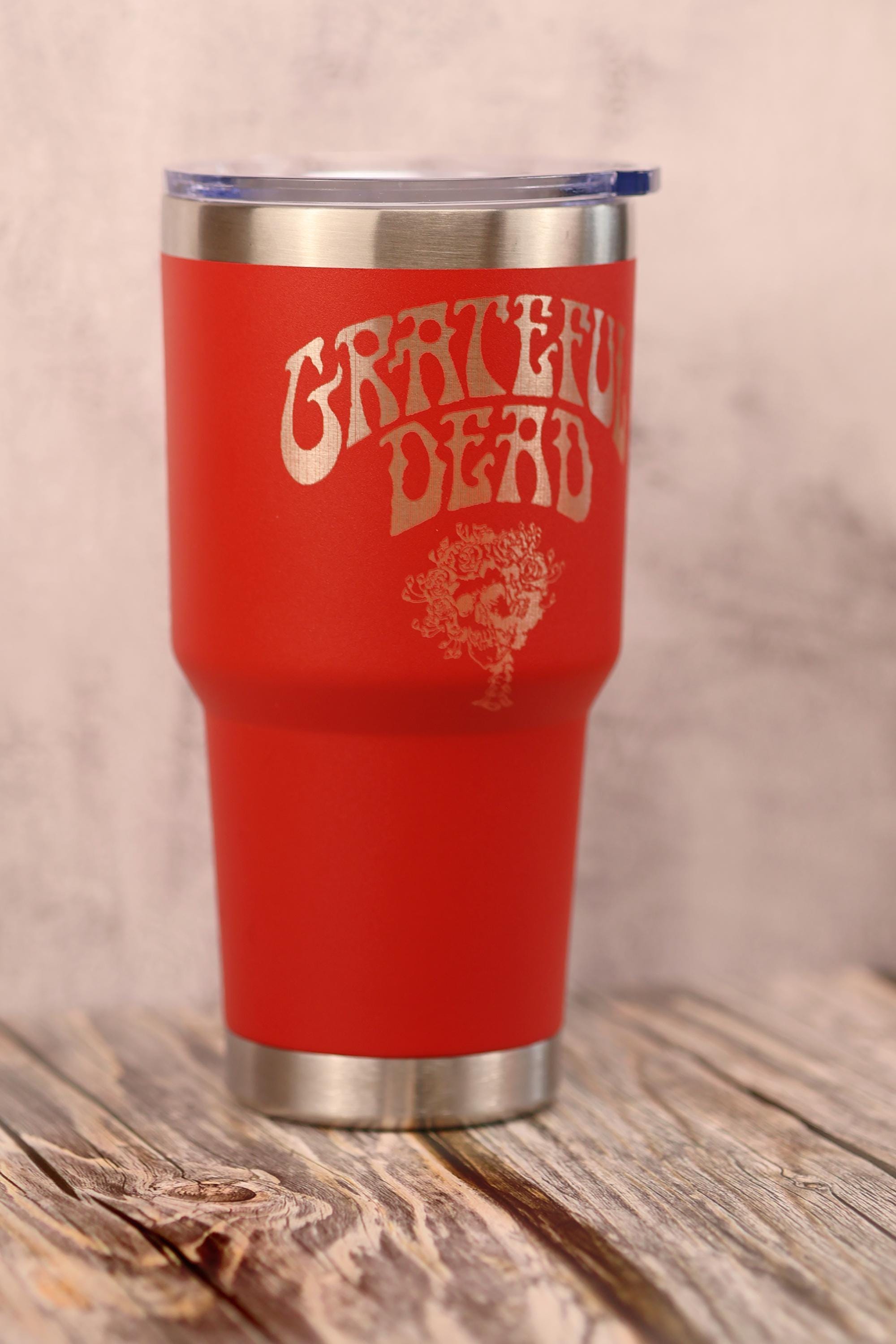 Grateful Dead Tumbler - 30oz Insulated Travel Cup with Bertha Skull Design