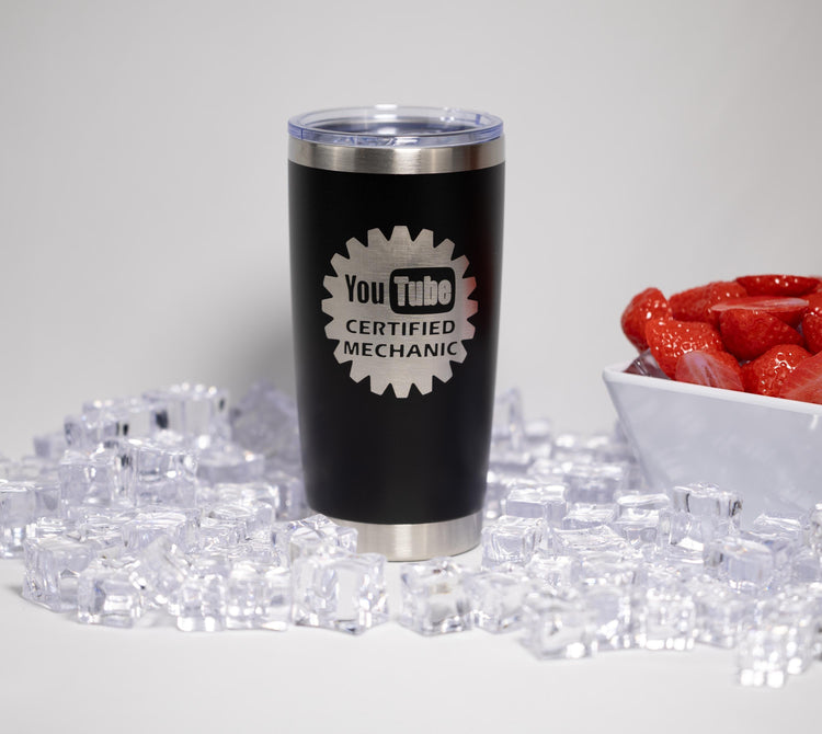 Mechanic Tumbler - 20 oz Stainless Steel Cup | Laser Engraved, Custom Color Powder Coated