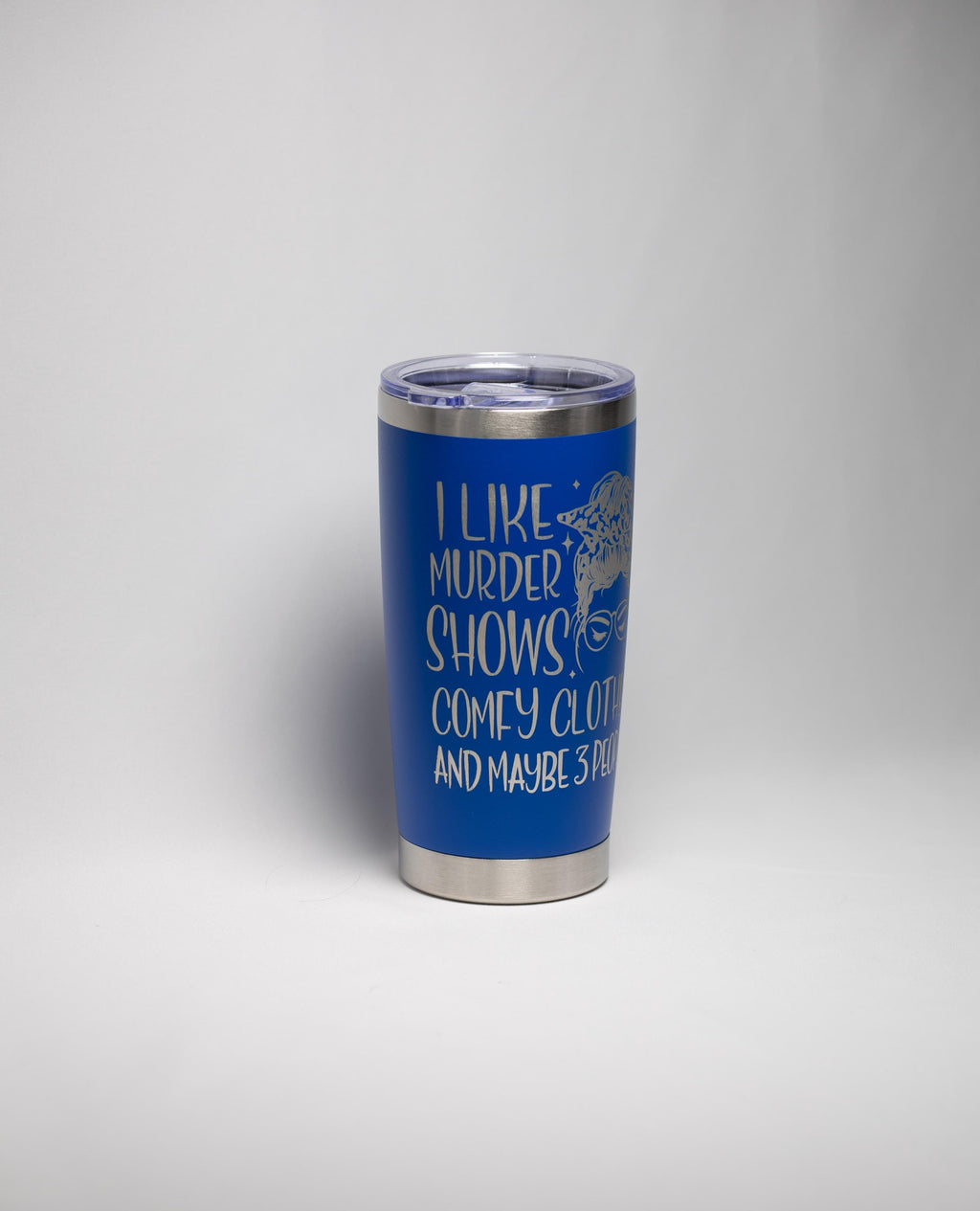True Crime Tumbler – Stainless Steel Cup With Sarcastic Quote, Laser Engraved Travel Mug