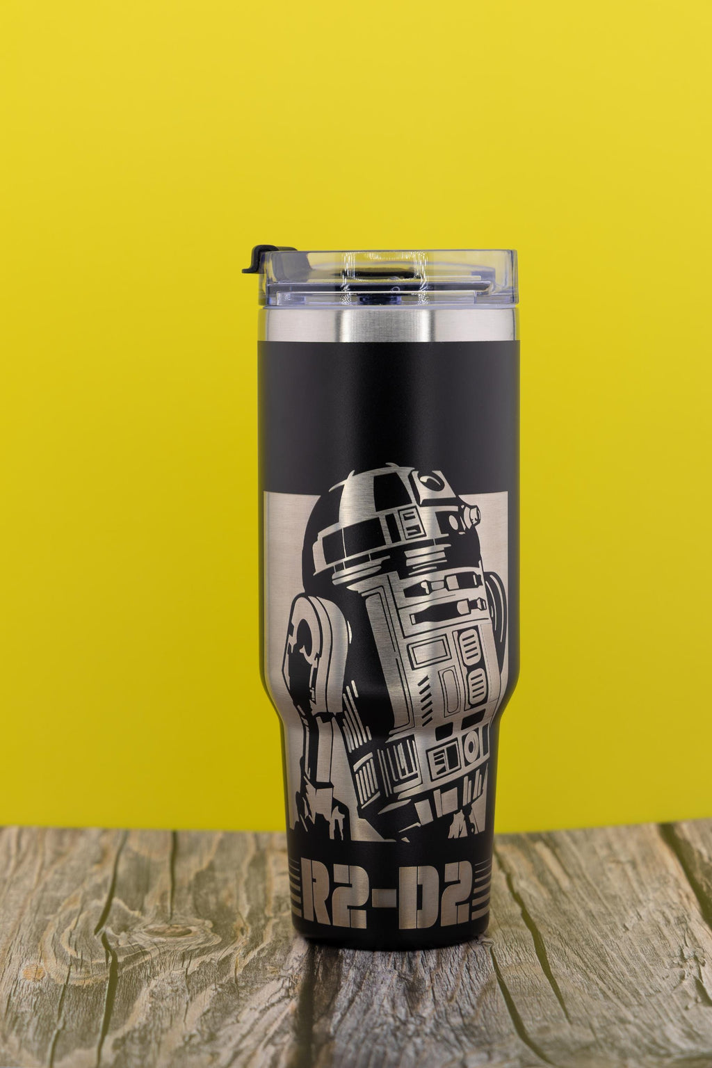 R2-D2 Tumbler | Laser Engraved Stainless Steel Cup - 40oz Double Wall Insulated
