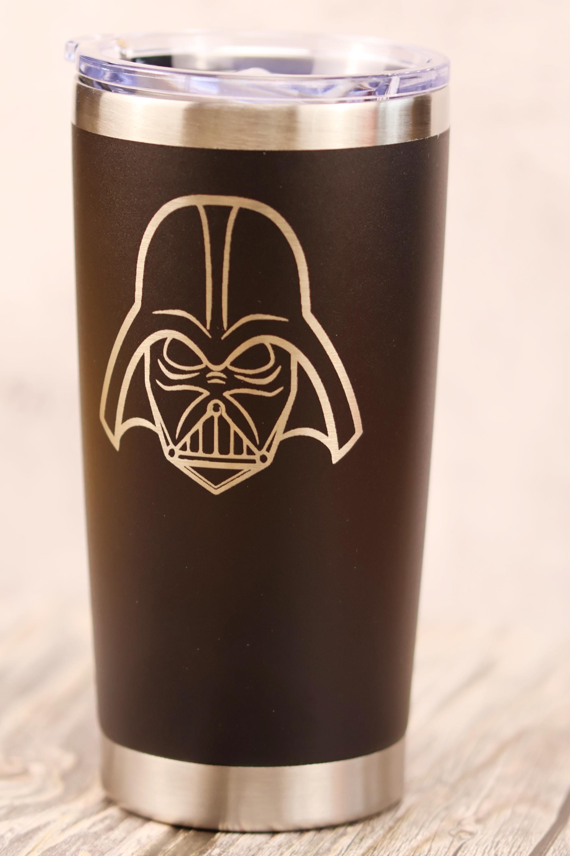 Darth Vader Travel Tumbler – 20oz Vacuum Insulated Stainless Steel Cup with Laser Engraving