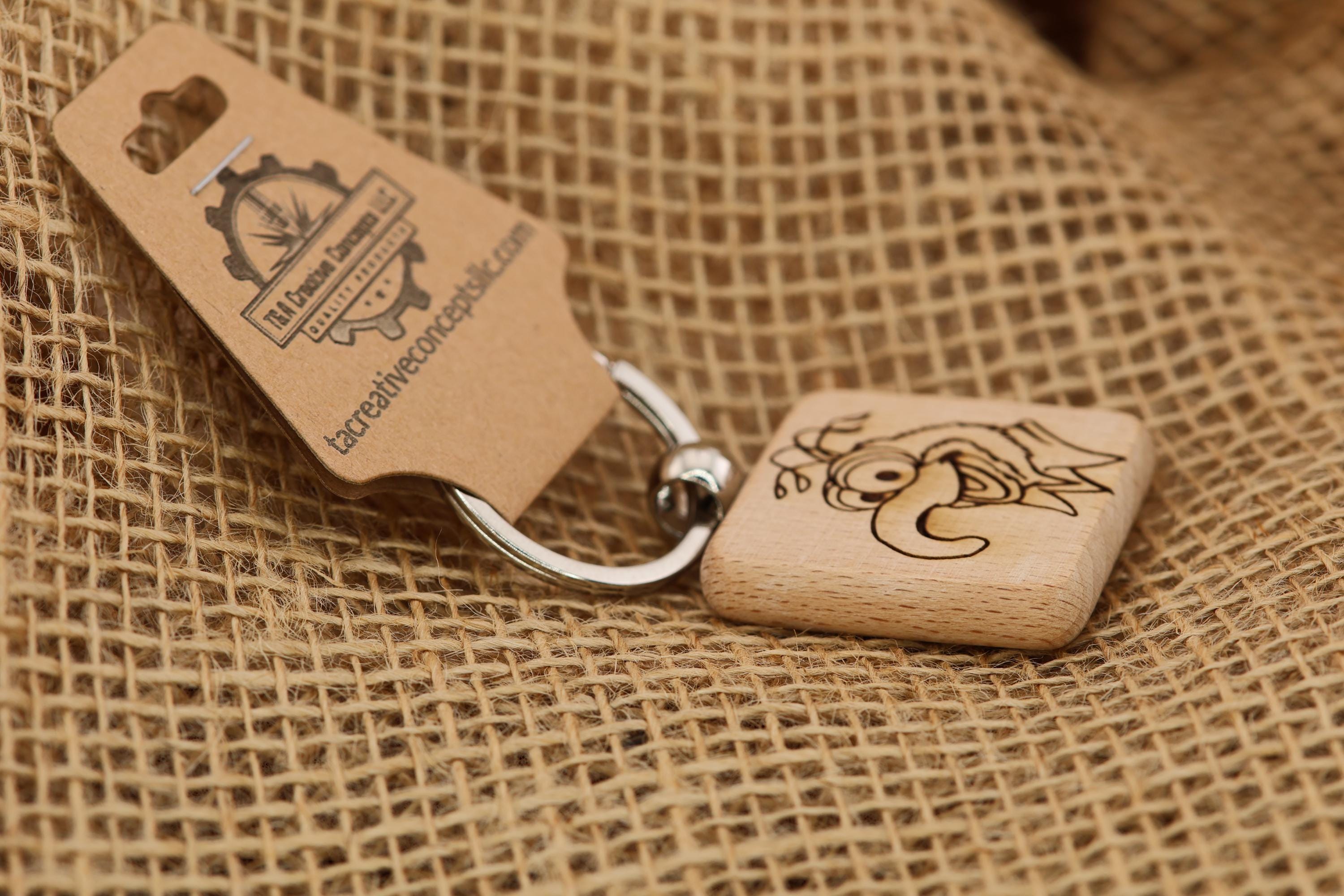 Gonzo Muppets Keychain | Handcrafted Double Sided Hardwood Keychain with Laser Engraved Design