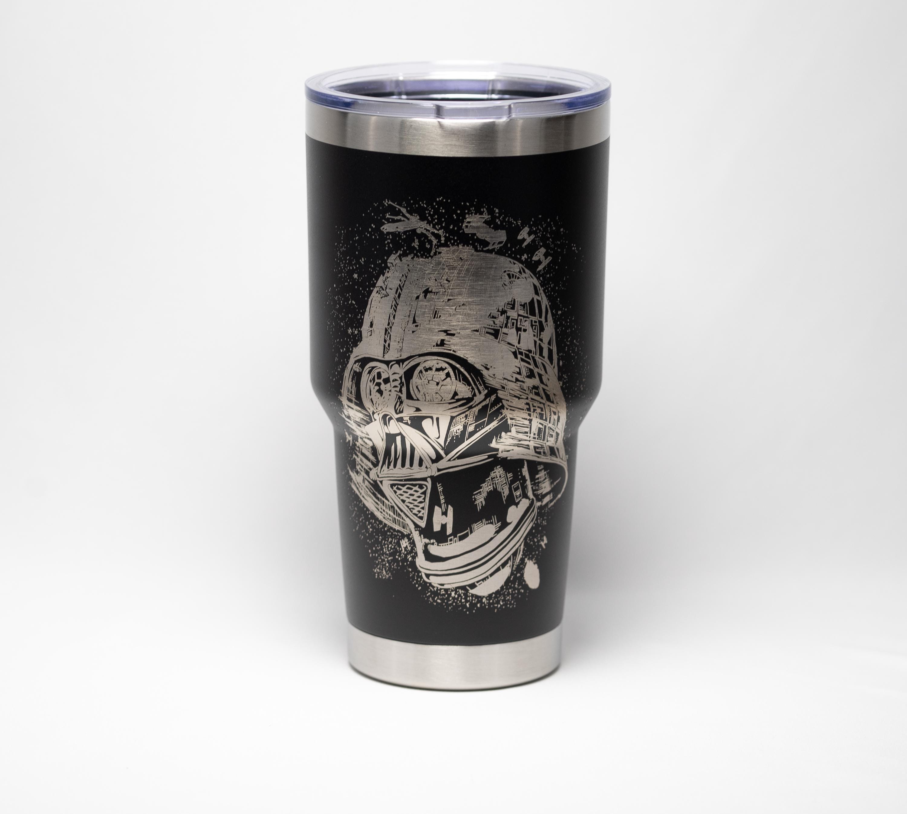 Darth Vader Tumbler – 30 oz Vacuum Insulated Stainless Steel Mug | Laser Engraved Cup