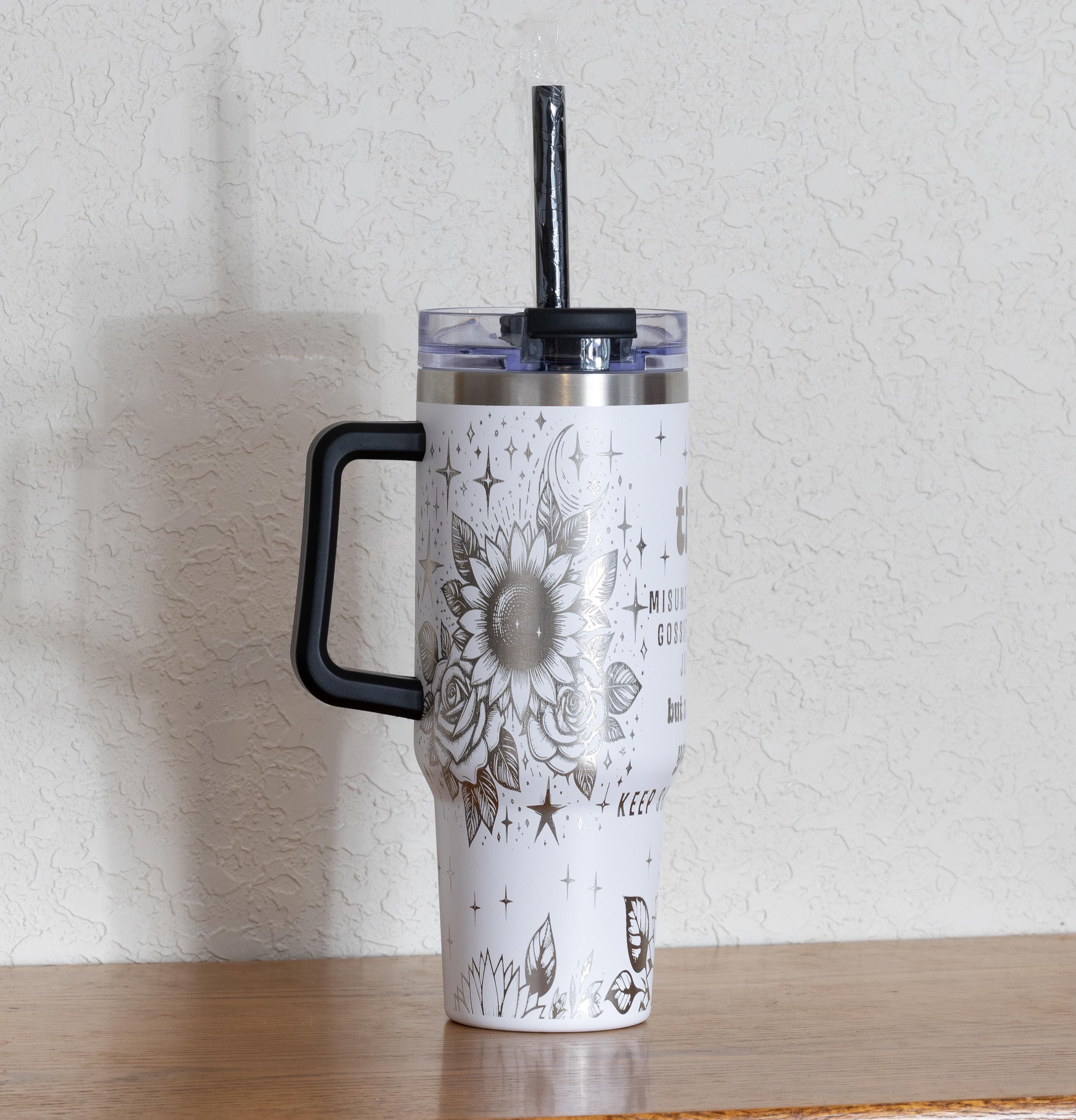 40oz Stainless Steel Tumbler | Insulated Travel Cup With Spill Resistant Lid