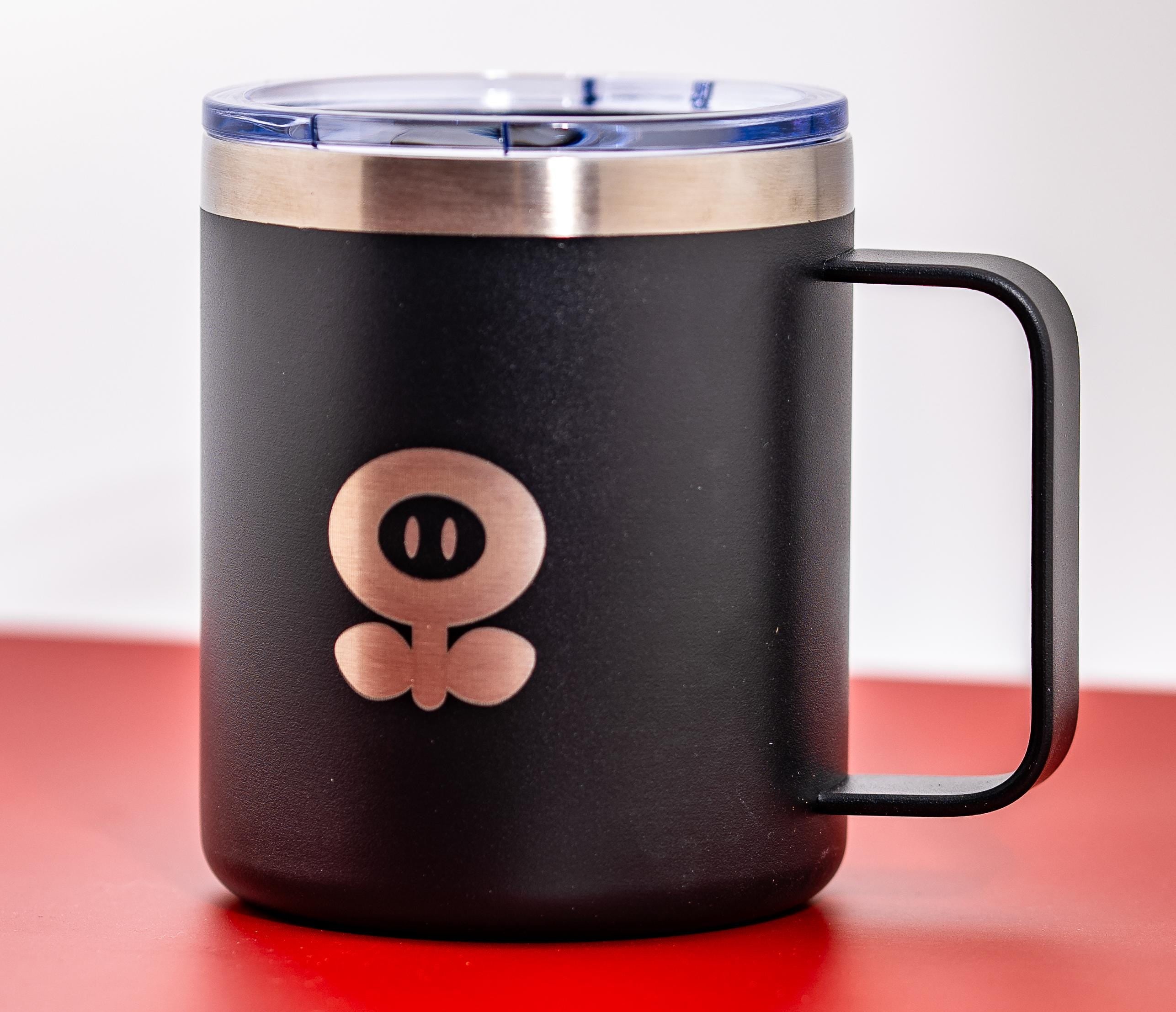 Mario Bros Firepower Flower Mug – Insulated Stainless Steel, Spill Resistant Coffee Cup