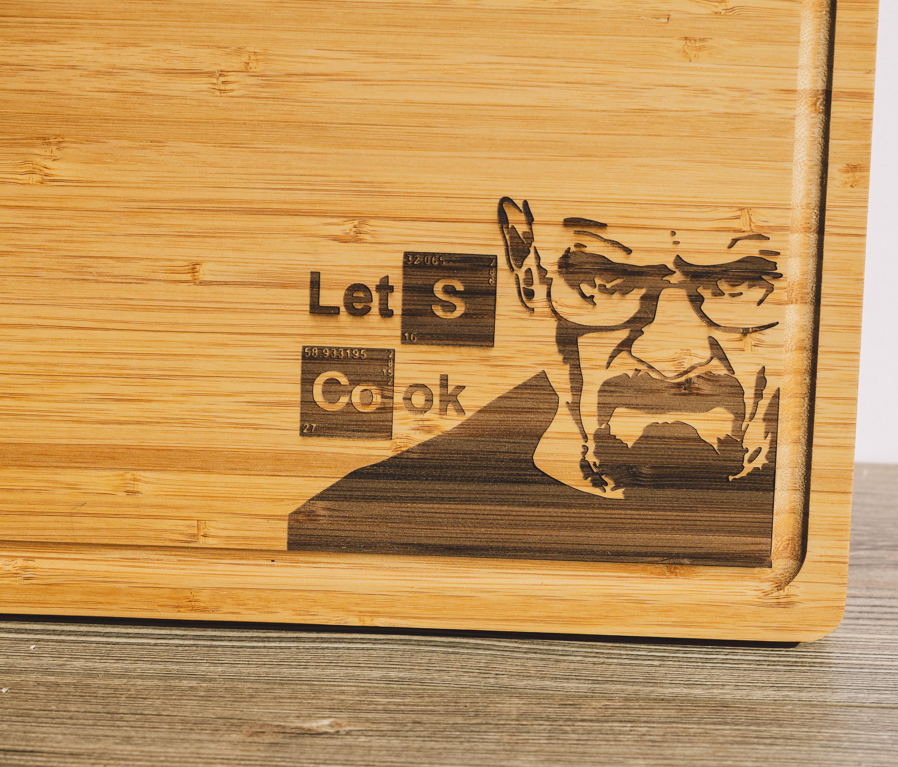 Bamboo Cutting Board | Eco Friendly Kitchen Cheese Board, Gentle On Knives, Breaking Bad Gift