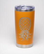 Laser Engraved Tumbler - Stainless Steel Cup With Vacuum Insulation & Tropical Design
