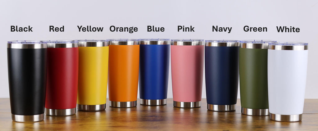 Stainless Steel Tumbler - Floral Wrap Tumbler with Daisy Tulip Design, 20oz Insulated Drinkware
