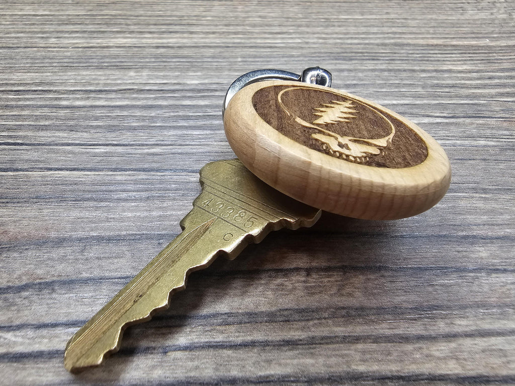 Grateful Dead Keychain – Steal Your Face Laser Engraved Hardwood Accessory