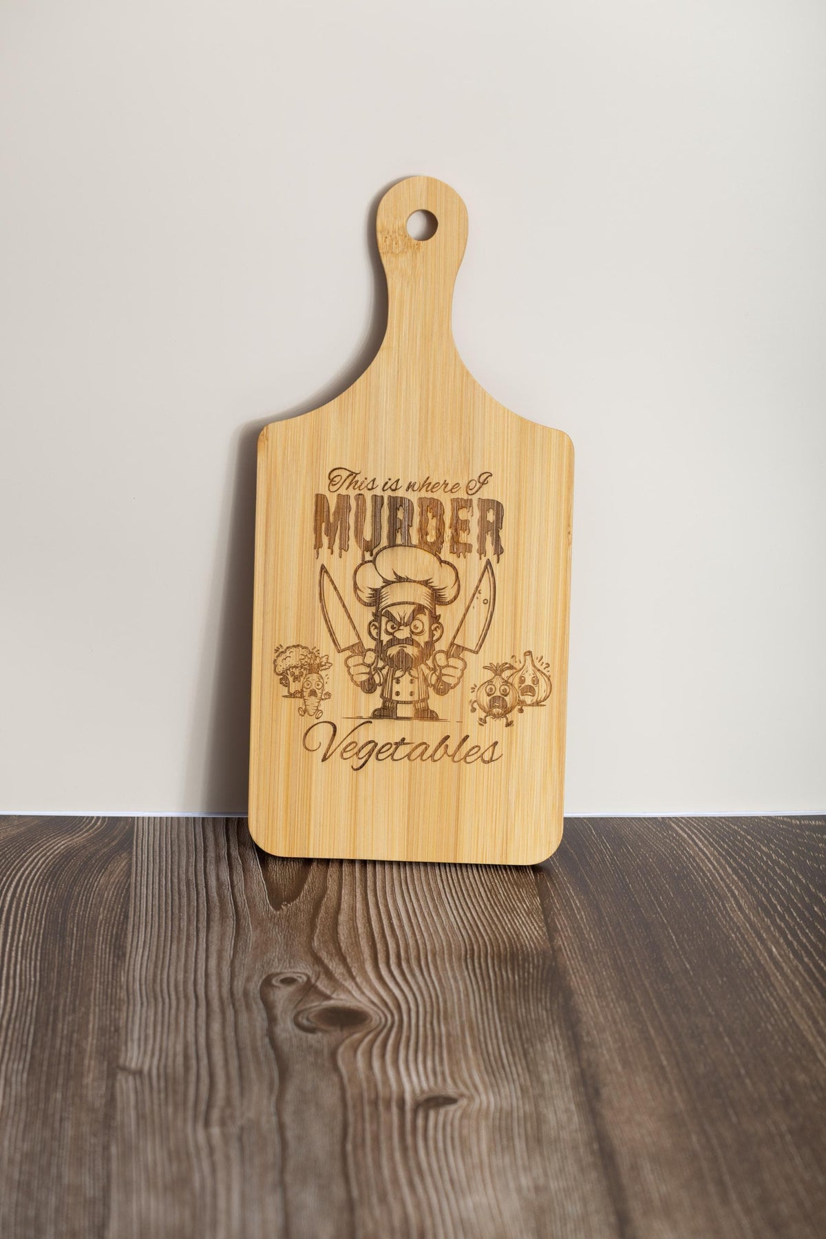 Bamboo Cutting Board – Funny Kitchen Gift | Dark Humor Kitchen Decor, Compact 5x11