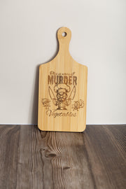 Bamboo Cutting Board – Funny Kitchen Gift | Dark Humor Kitchen Decor, Compact 5x11