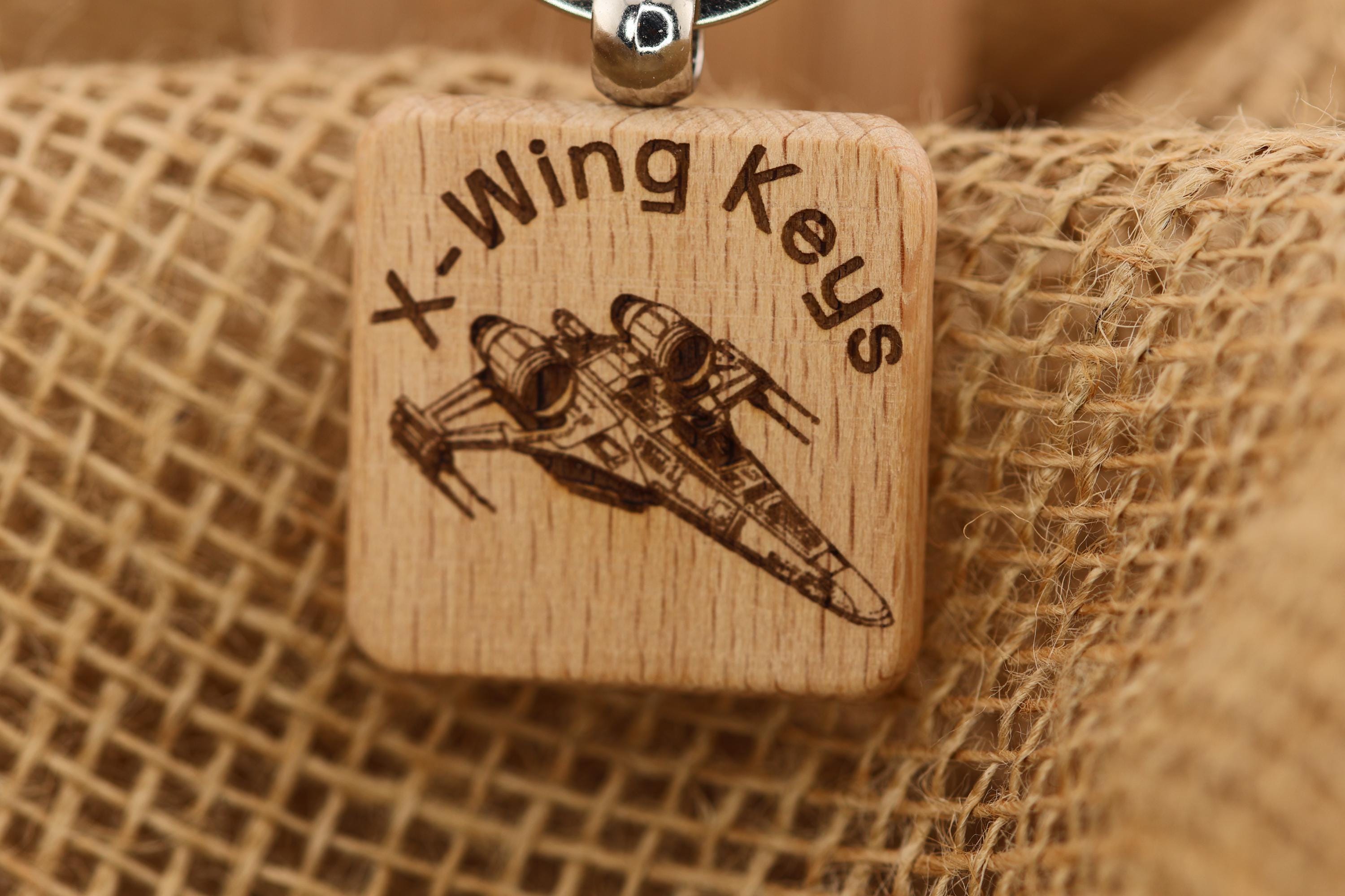 Star Wars X-Wing Keychain – Double Sided Laser Engraved Hardwood Charm