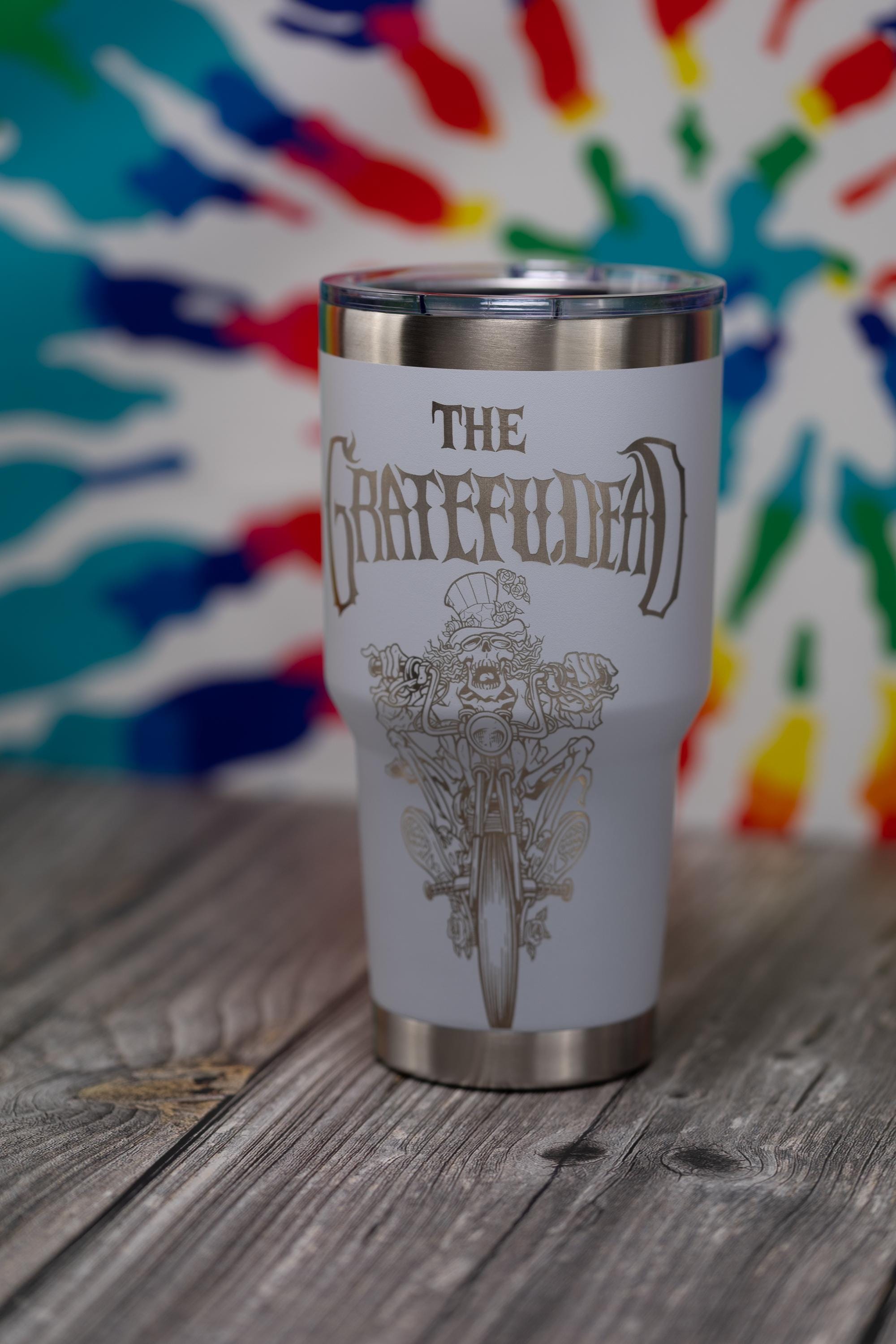 Insulated Steel Tumbler – Grateful Dead Uncle Sam Biker 30oz Double Wall Drinkware